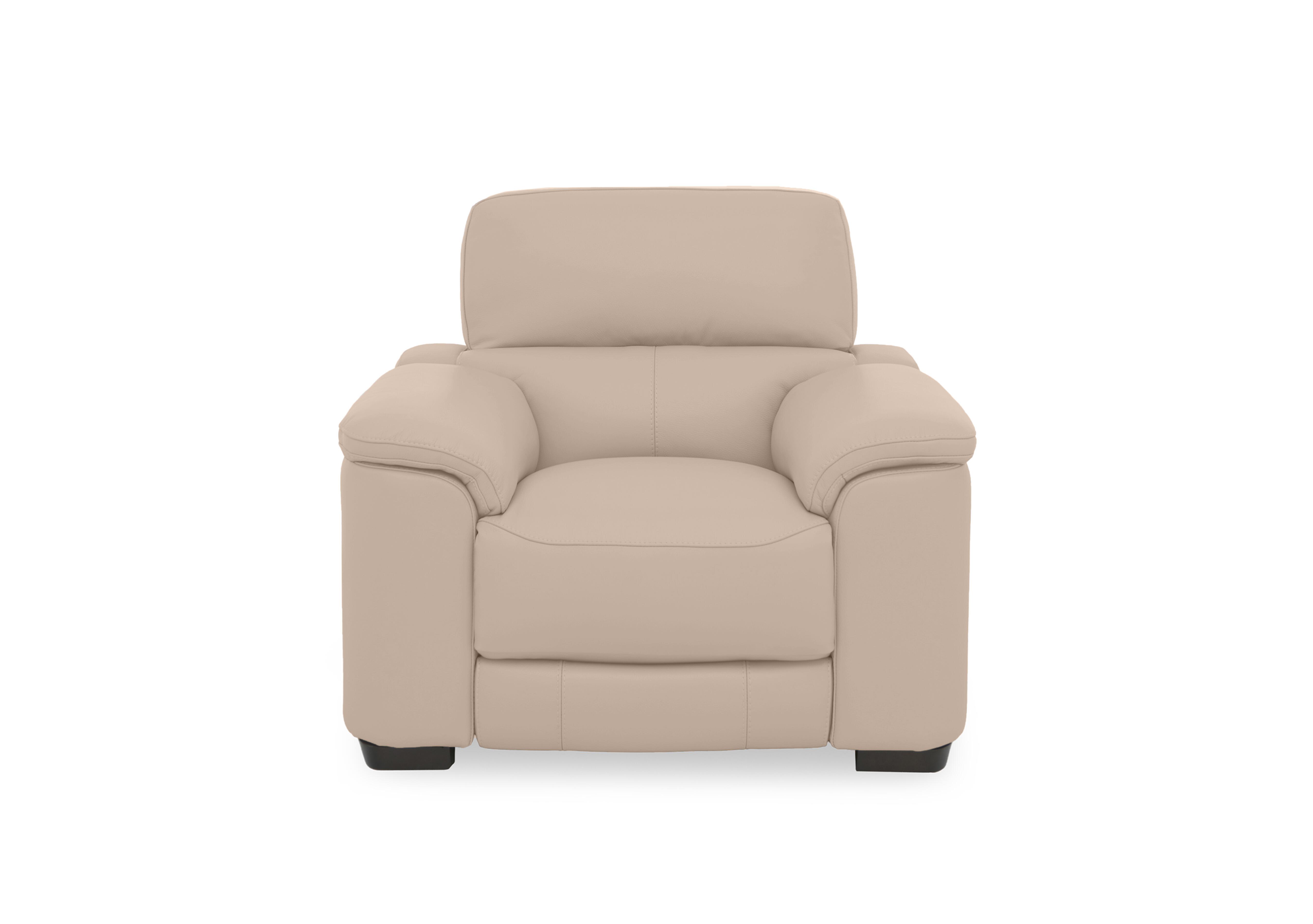 Nova Leather Chair in Bv-039c Pebble on Furniture Village