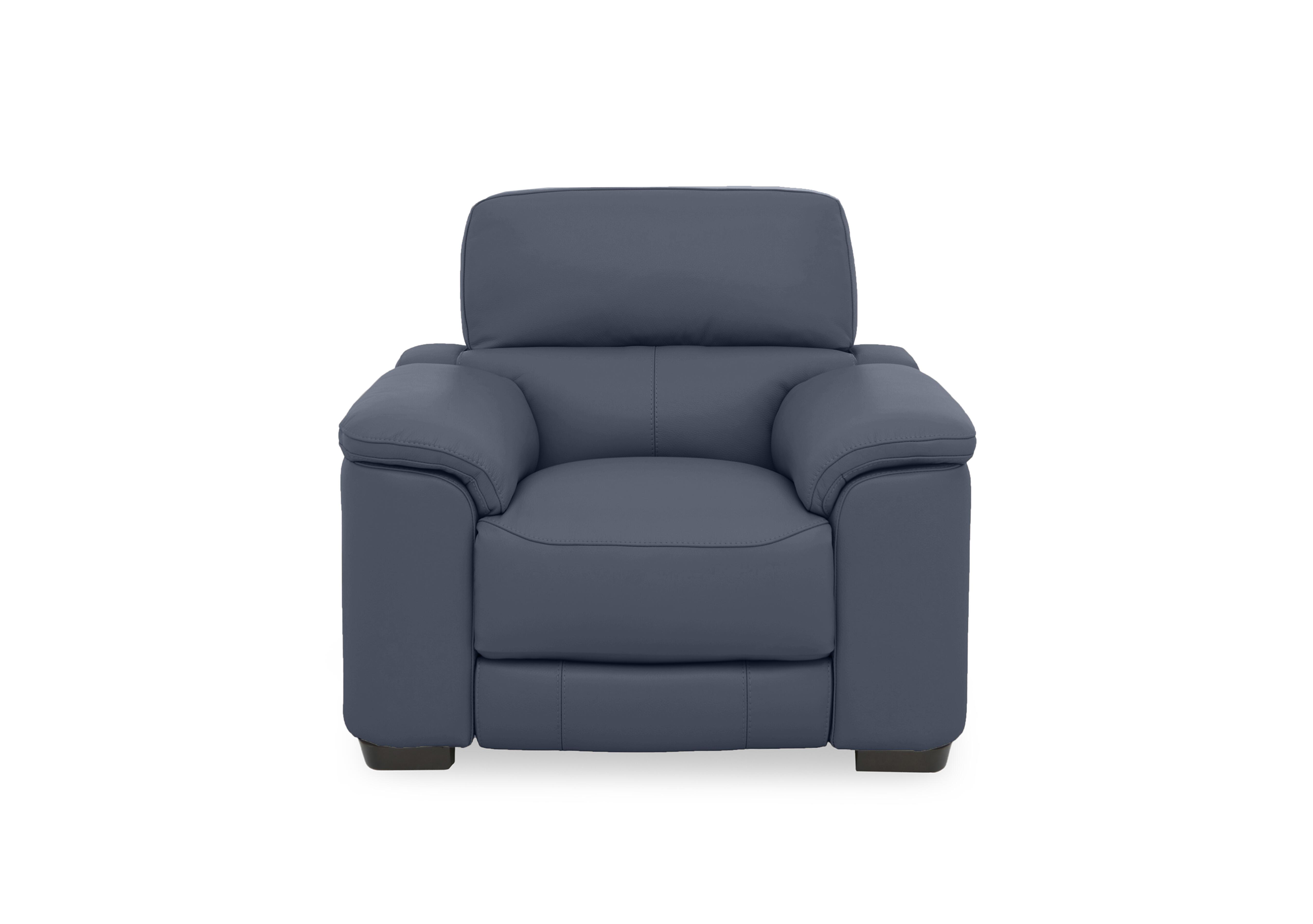 Nova Leather Chair in Bv-313e Ocean Blue on Furniture Village