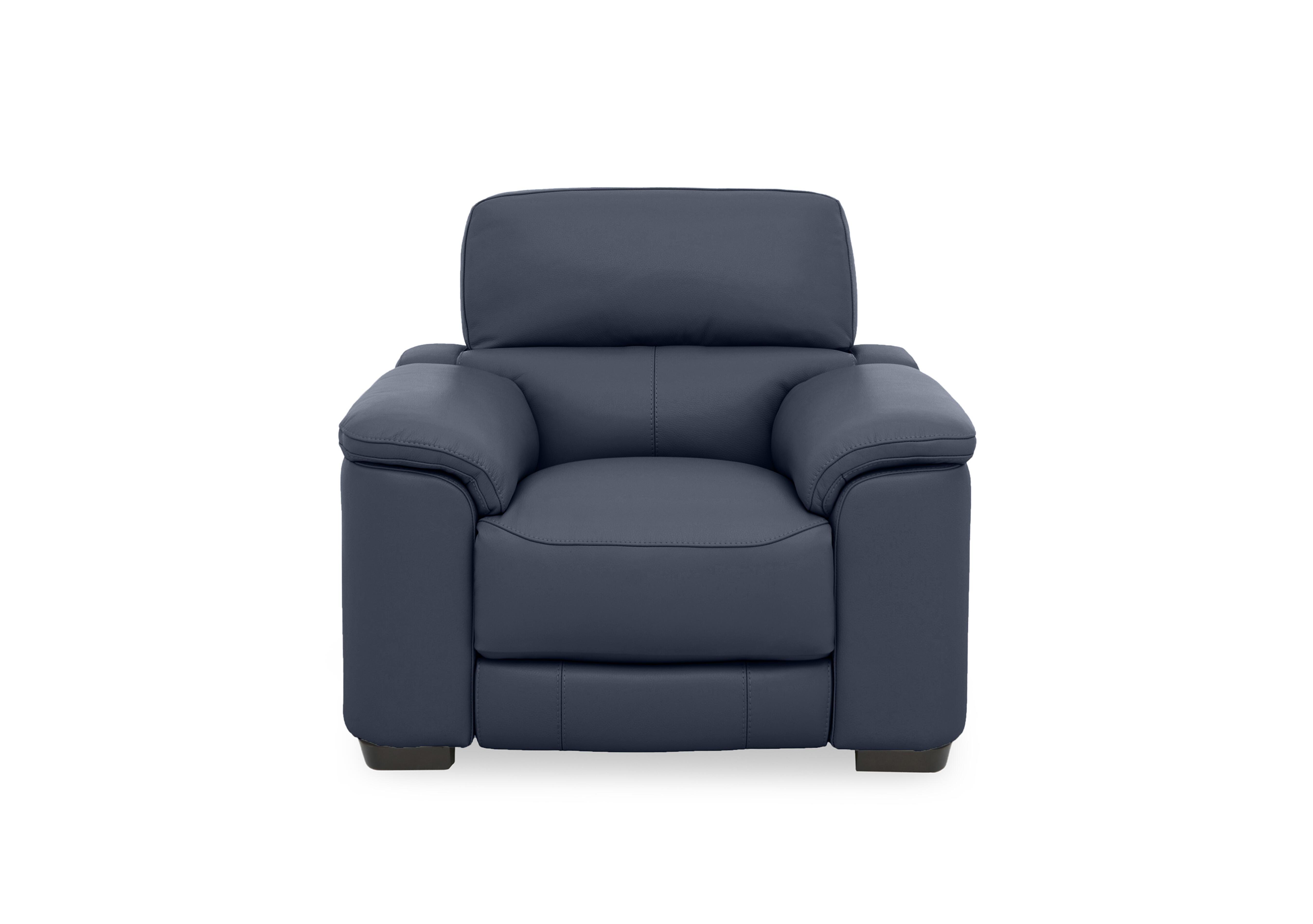 Nova Leather Chair in Hw-313e Ocean Blue on Furniture Village