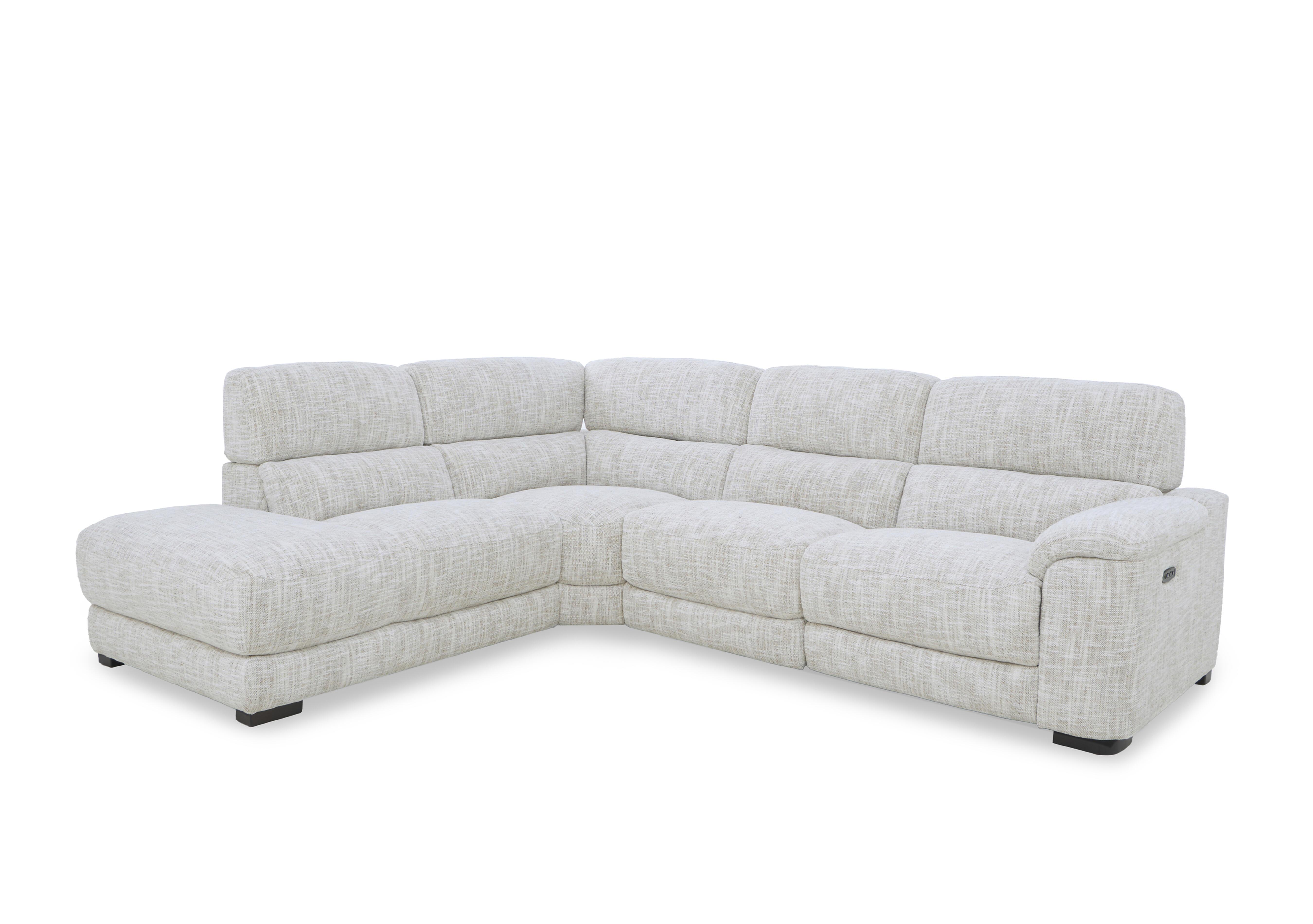 Nova Fabric Power Recliner Chaise End Sofa with Power Headrests in Fab-Mga-R04 Beige on Furniture Village