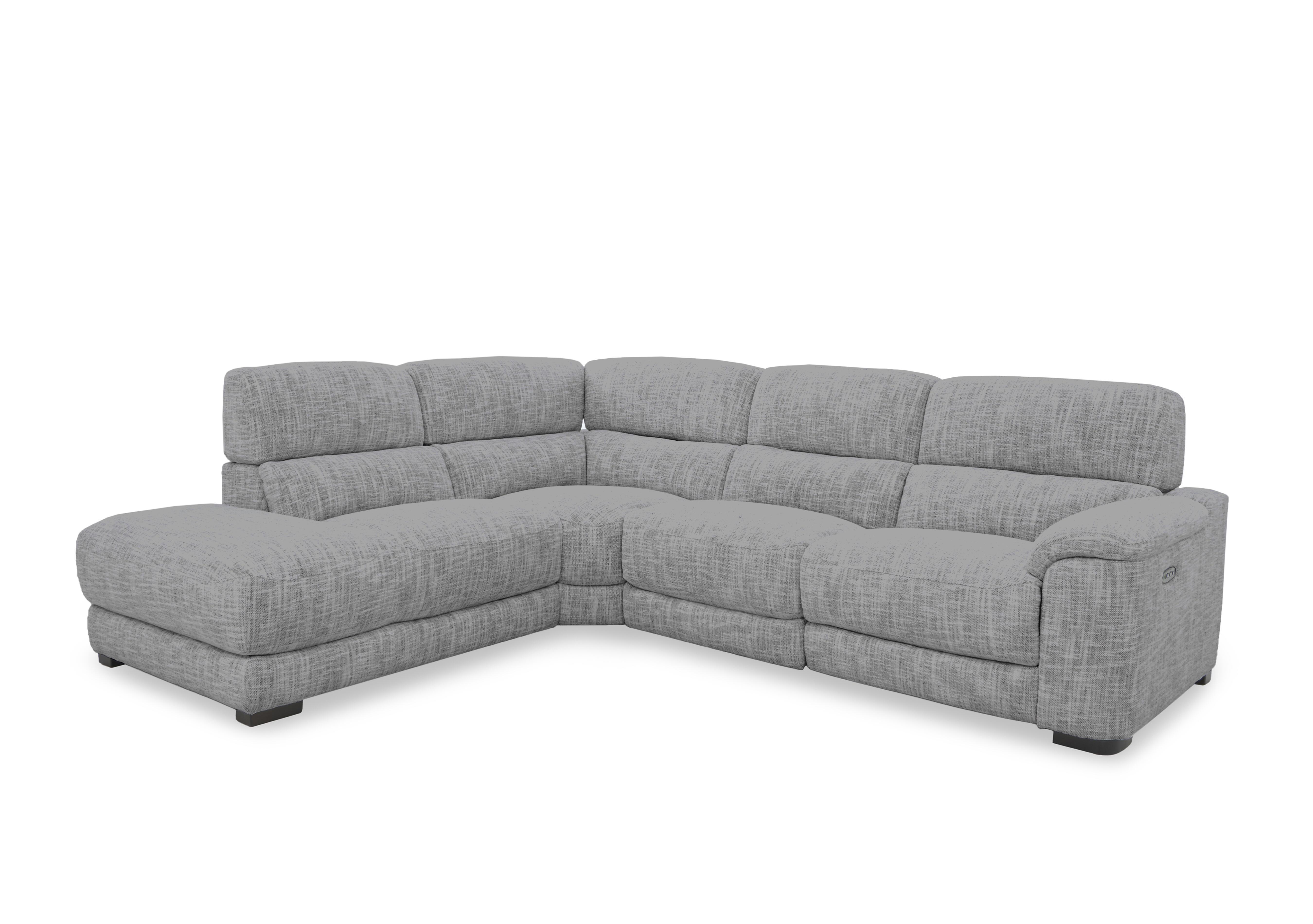 Nova Fabric Power Recliner Chaise End Sofa with Power Headrests in Fab-Mga-R09 Dove Grey on Furniture Village