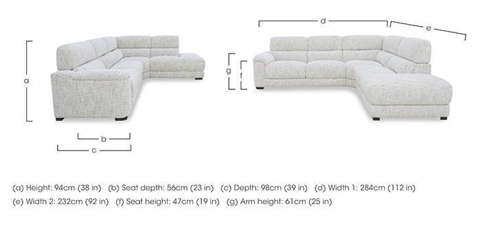 Nova Fabric Chaise End Sofa in  on Furniture Village