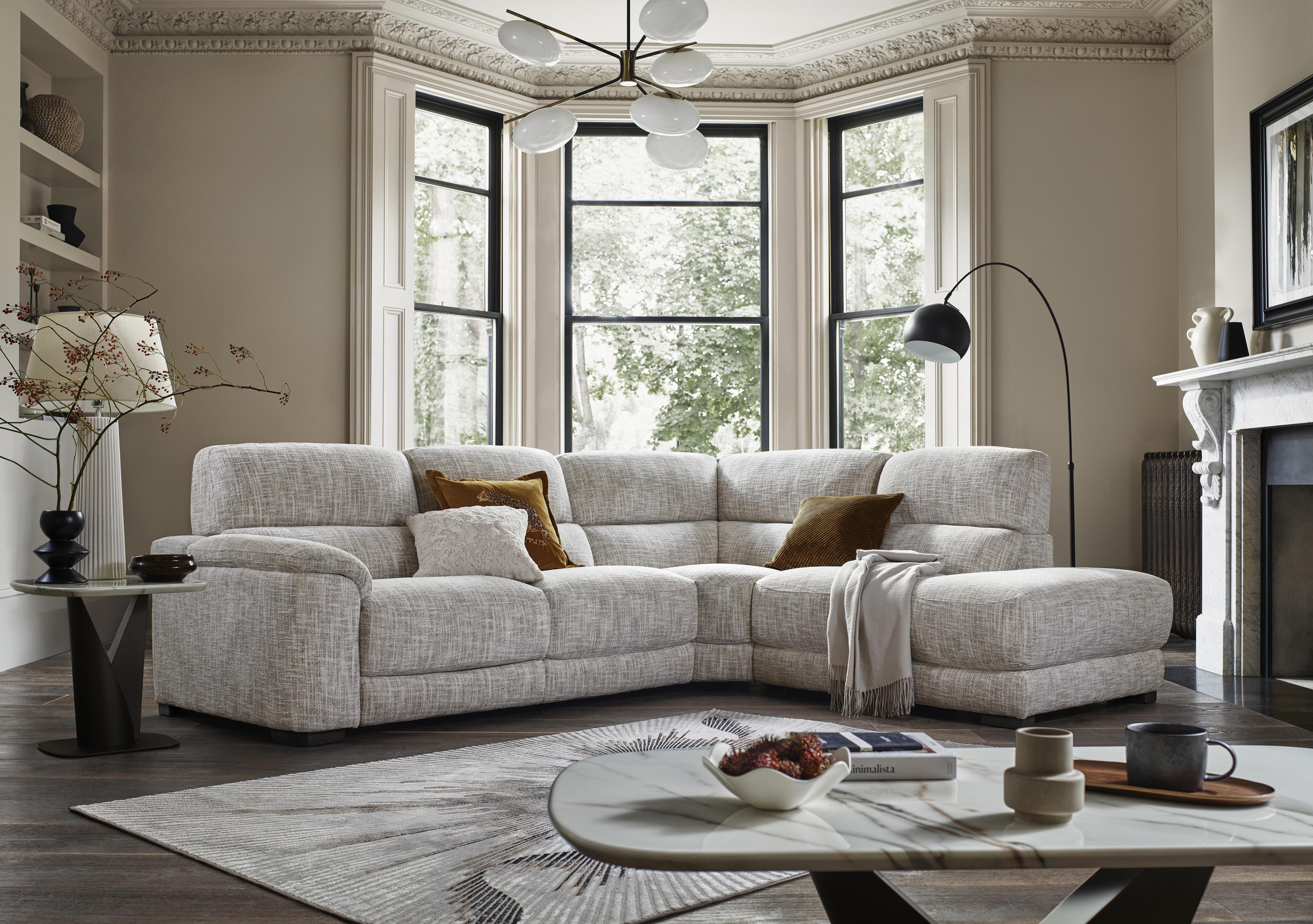 Nova Fabric Chaise End Sofa in  on Furniture Village