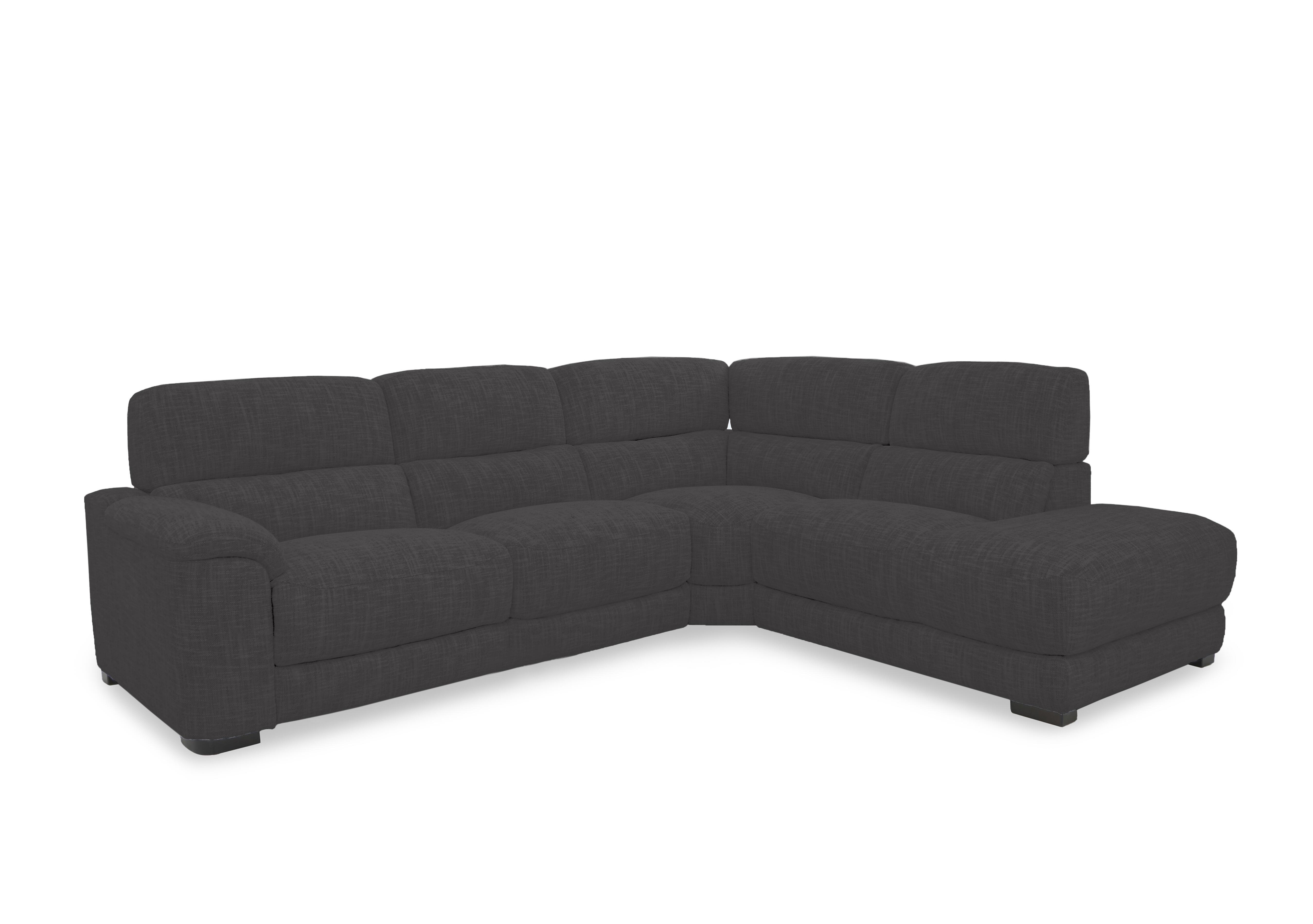 Nova Fabric Chaise End Sofa in Fab-Can-R456 Anthracite on Furniture Village