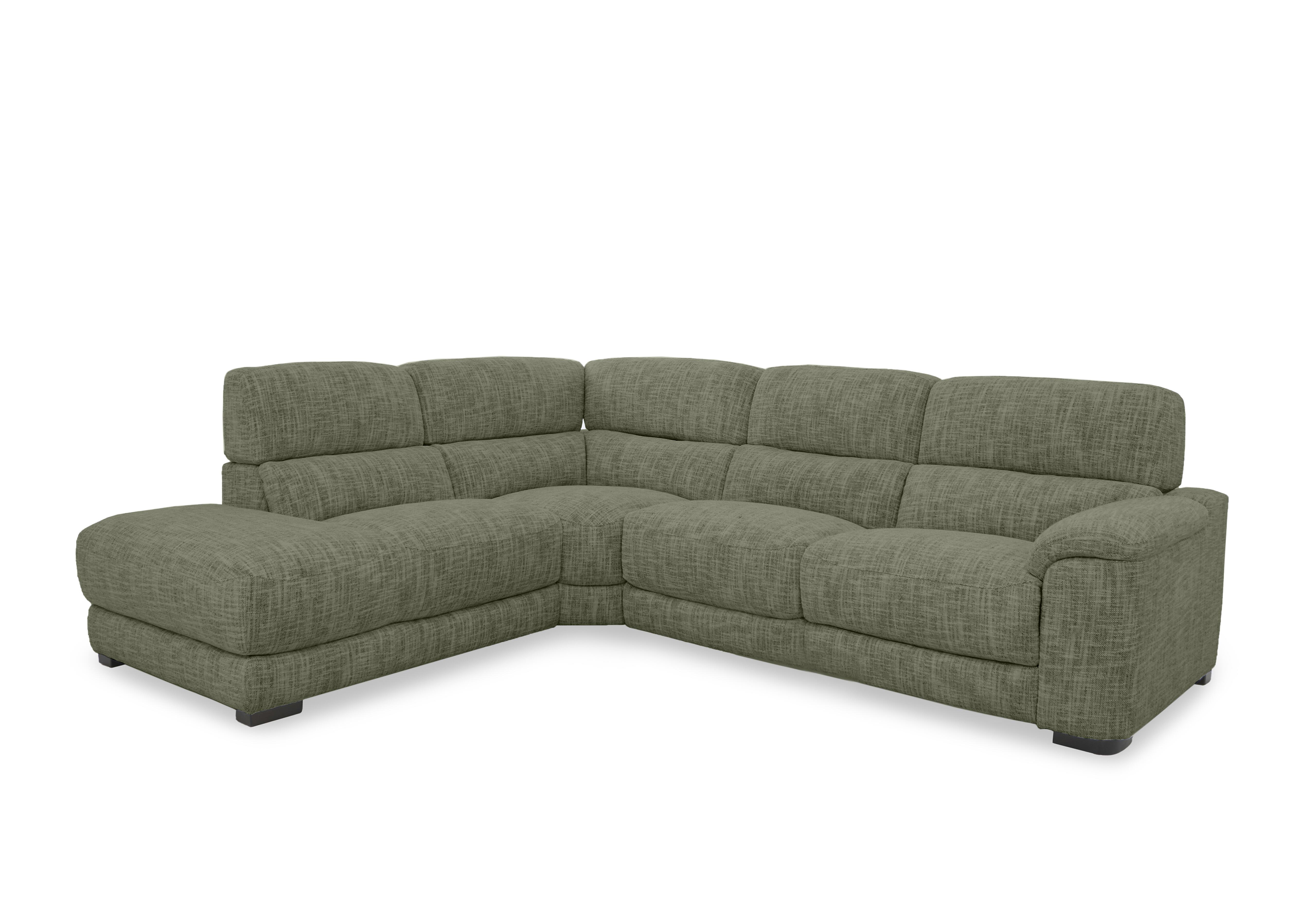 Nova Fabric Chaise End Sofa in Fab-Mga-R11 Olive Green on Furniture Village