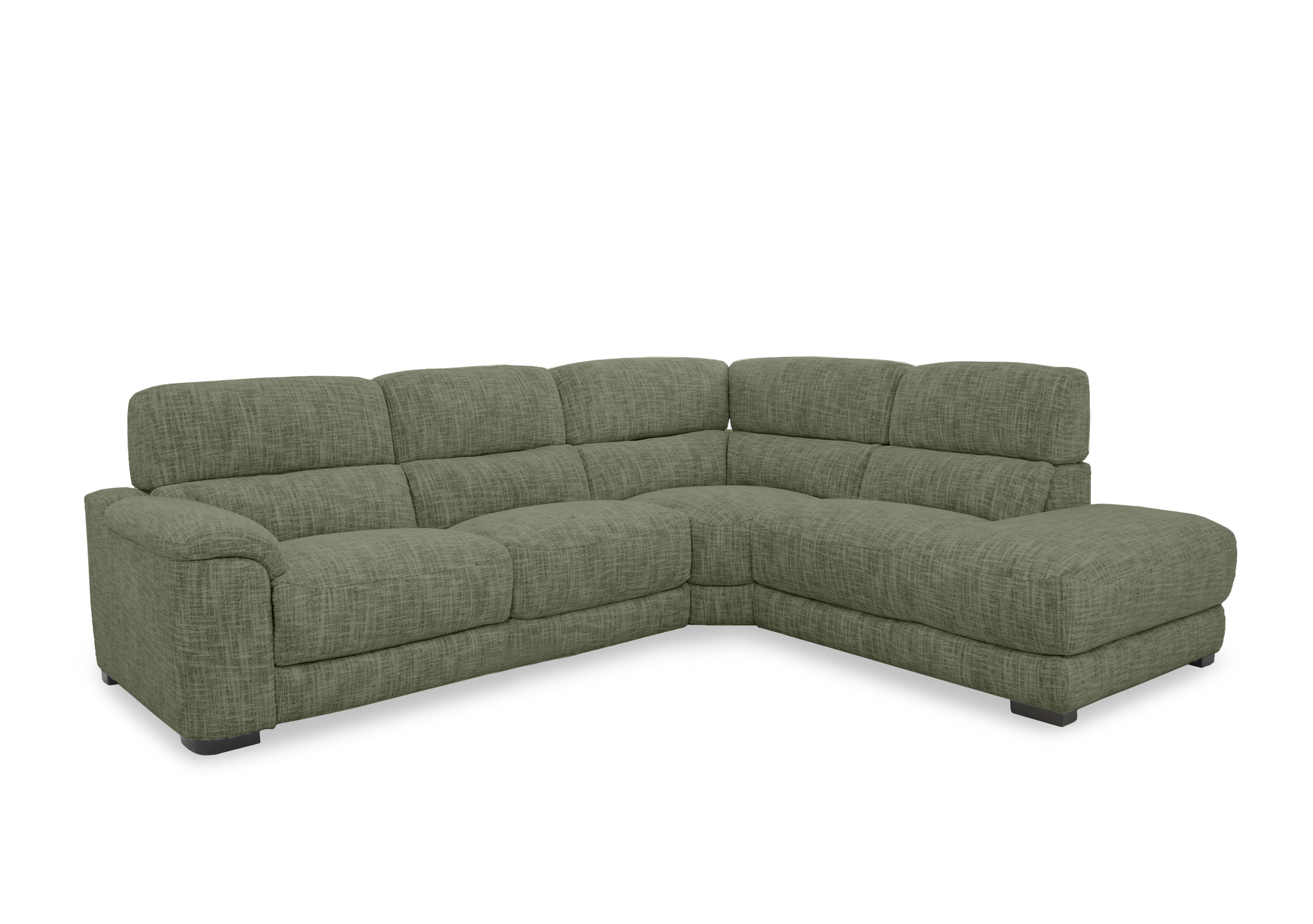 Nova Fabric Chaise End Sofa in Fab-Mga-R11 Olive Green on Furniture Village