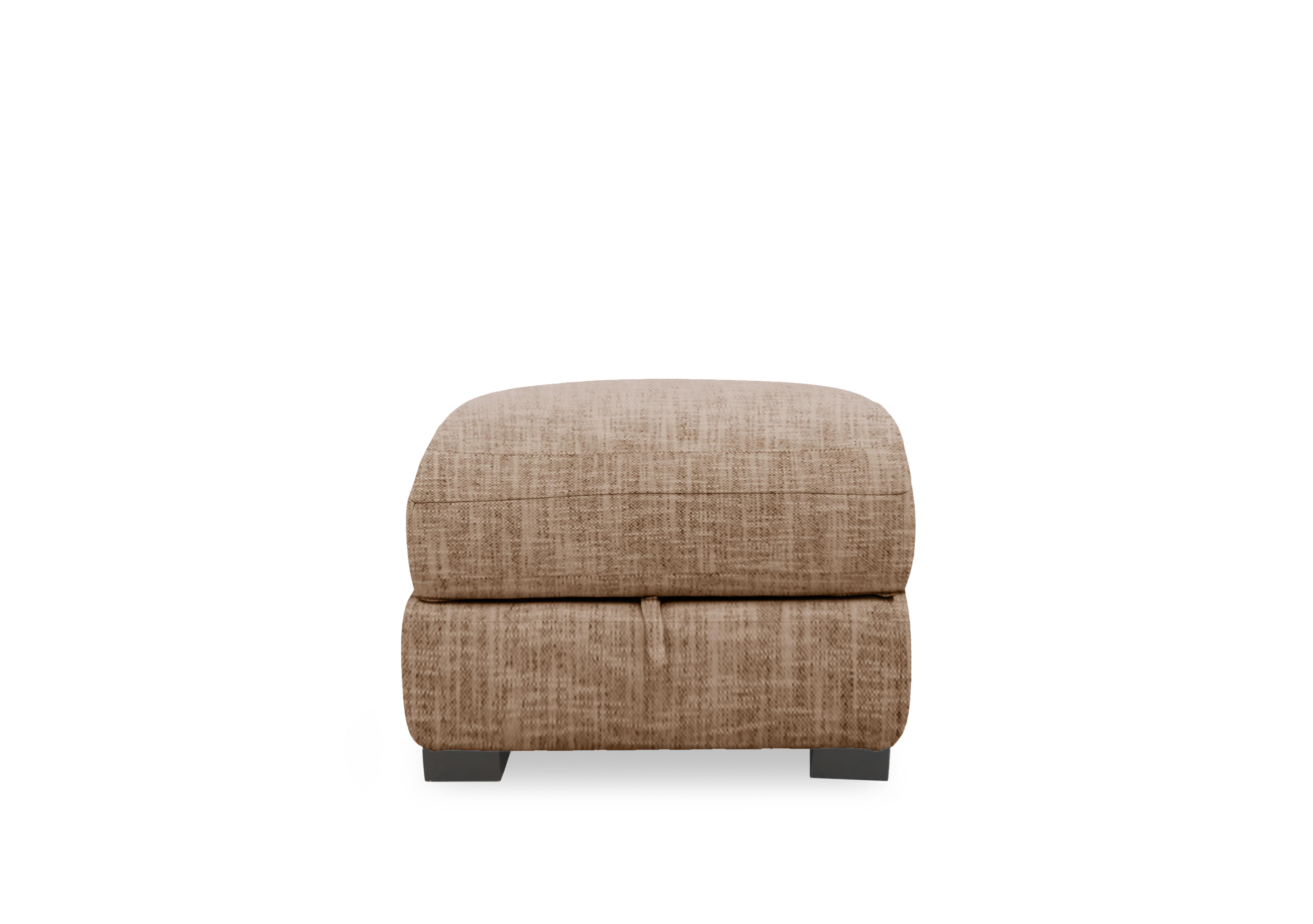 Nova Fabric Storage Footstool in Fab-Mga-R13 Light Brown on Furniture Village