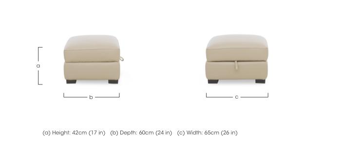 Nova Leather Storage Footstool in  on Furniture Village