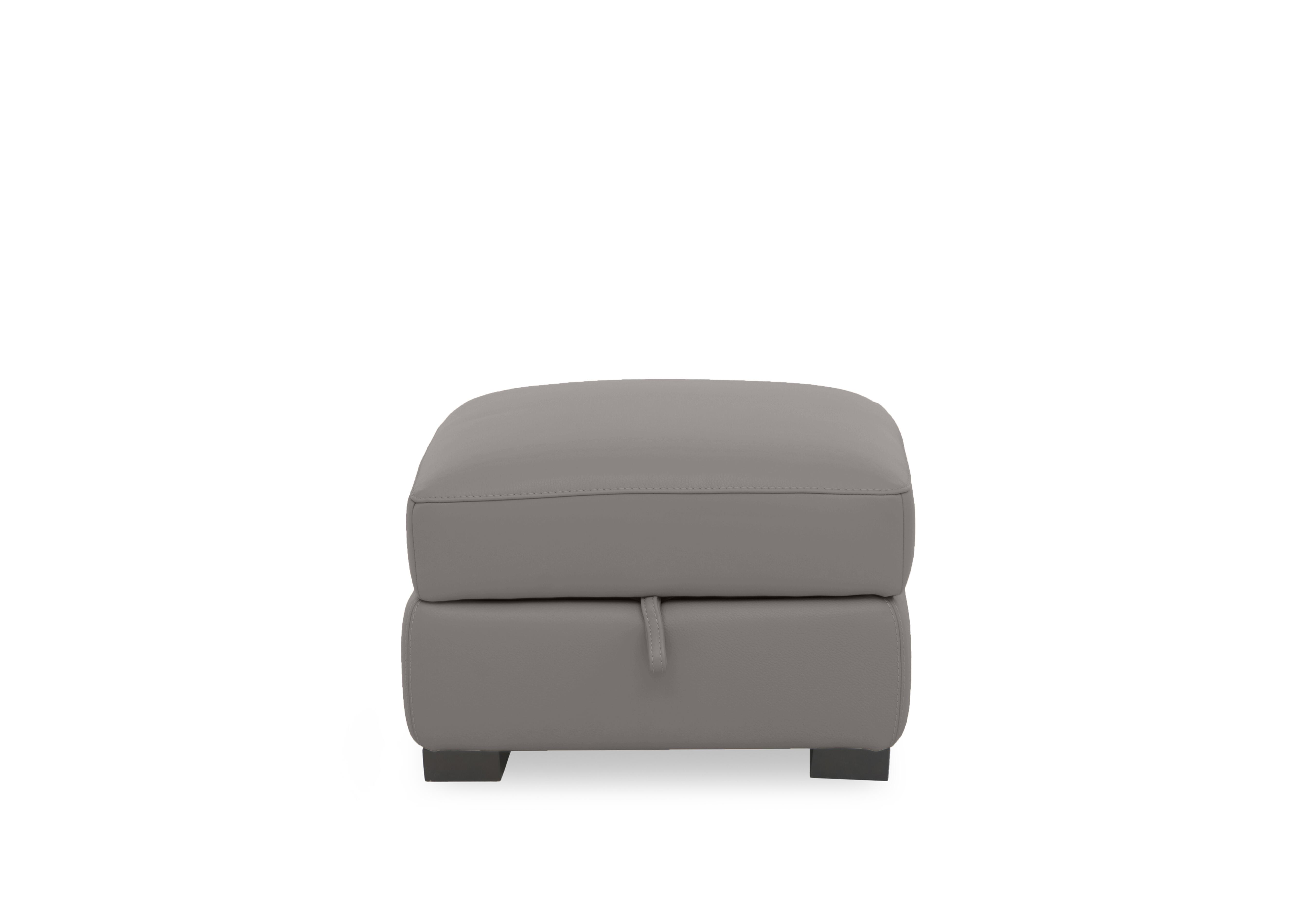Nova Leather Storage Footstool in Bv-042e Elephant on Furniture Village