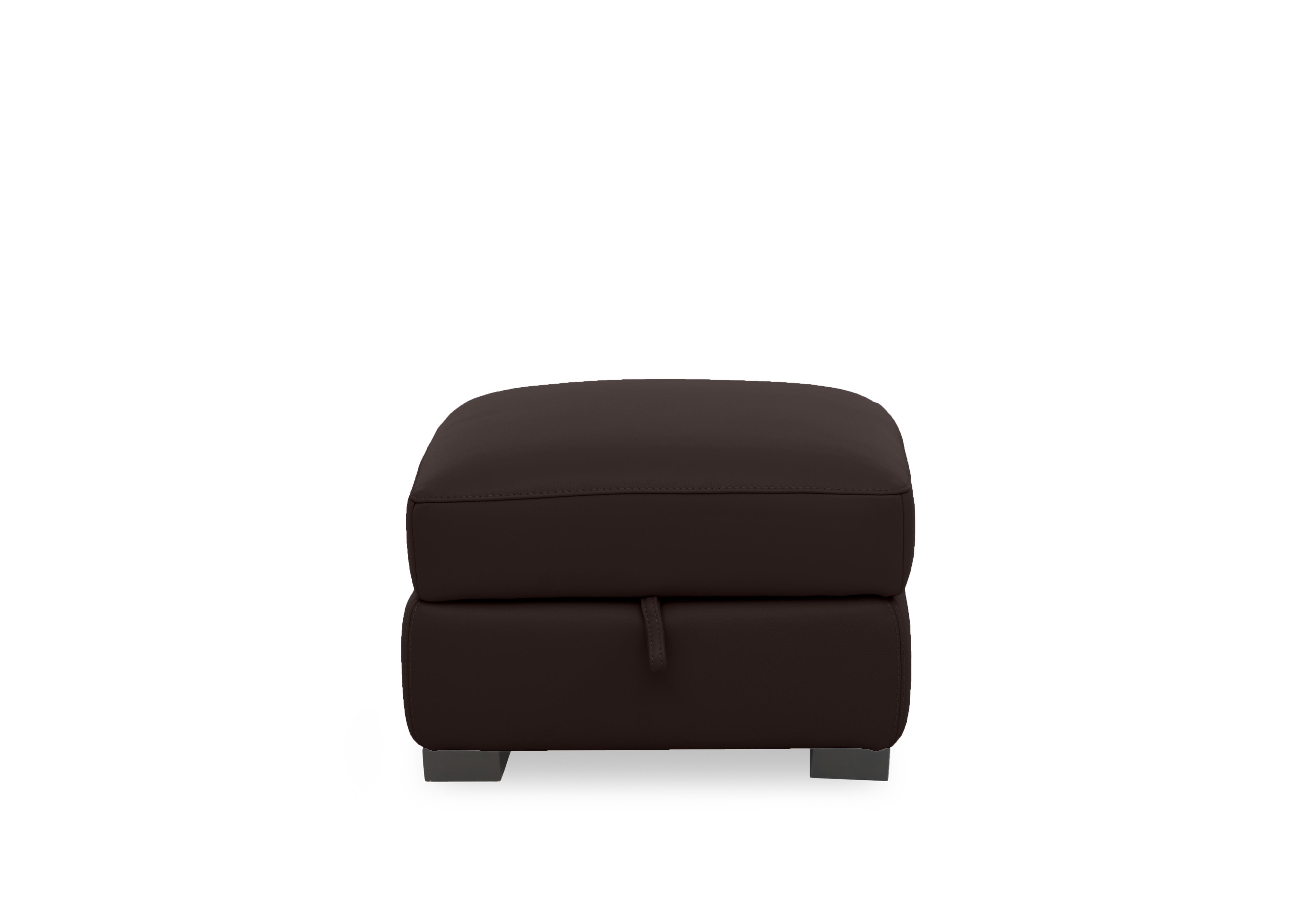 Nova Leather Storage Footstool in Hw-886c Espresso on Furniture Village