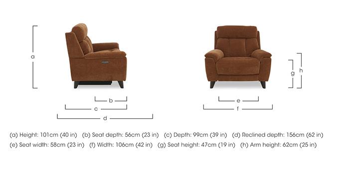 Dreamer Fabric Power Recliner Chair with Power Headrest in  on Furniture Village