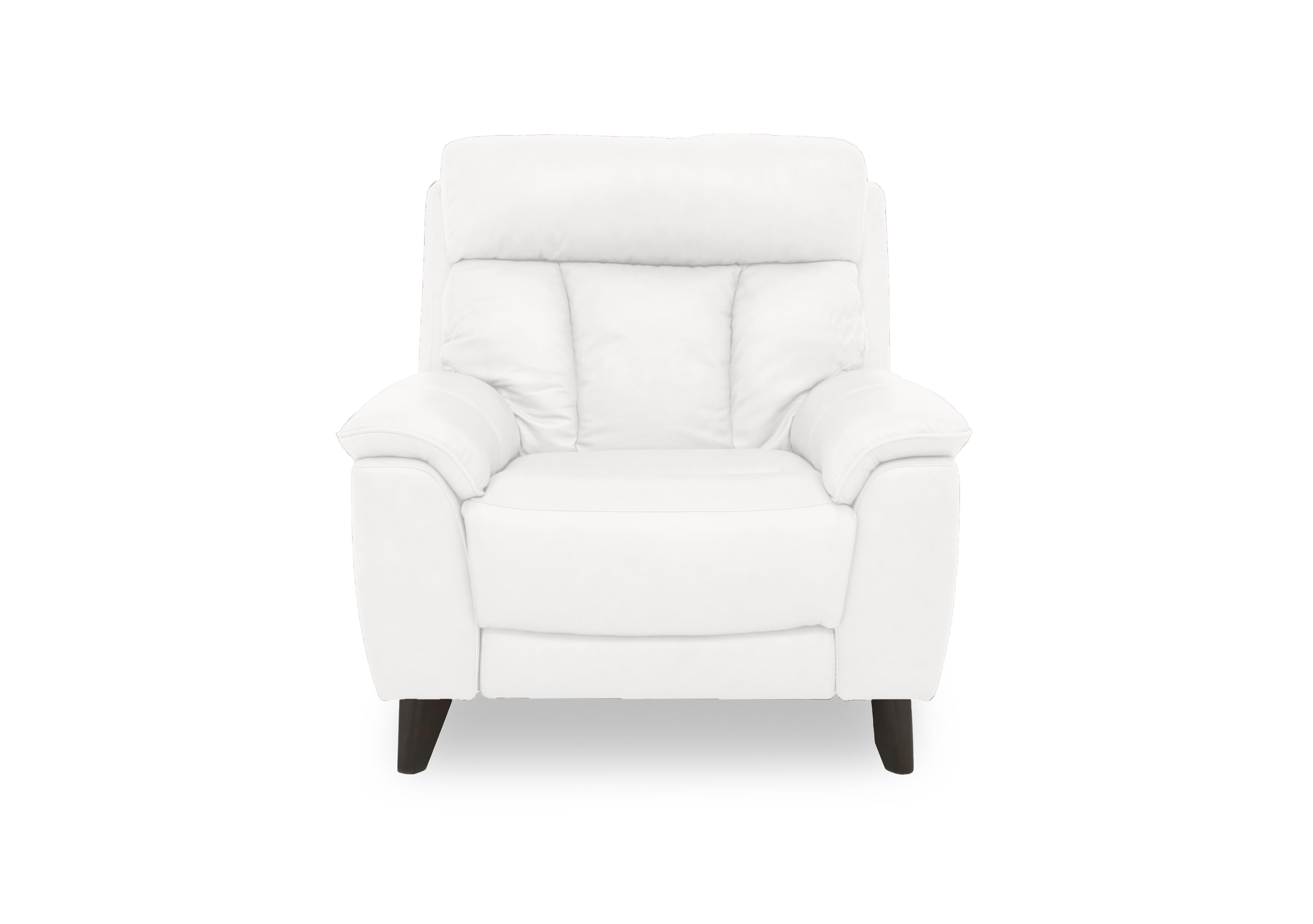 Dreamer Leather Power Recliner Chair with Power Headrest in Bv-744d Star White on Furniture Village