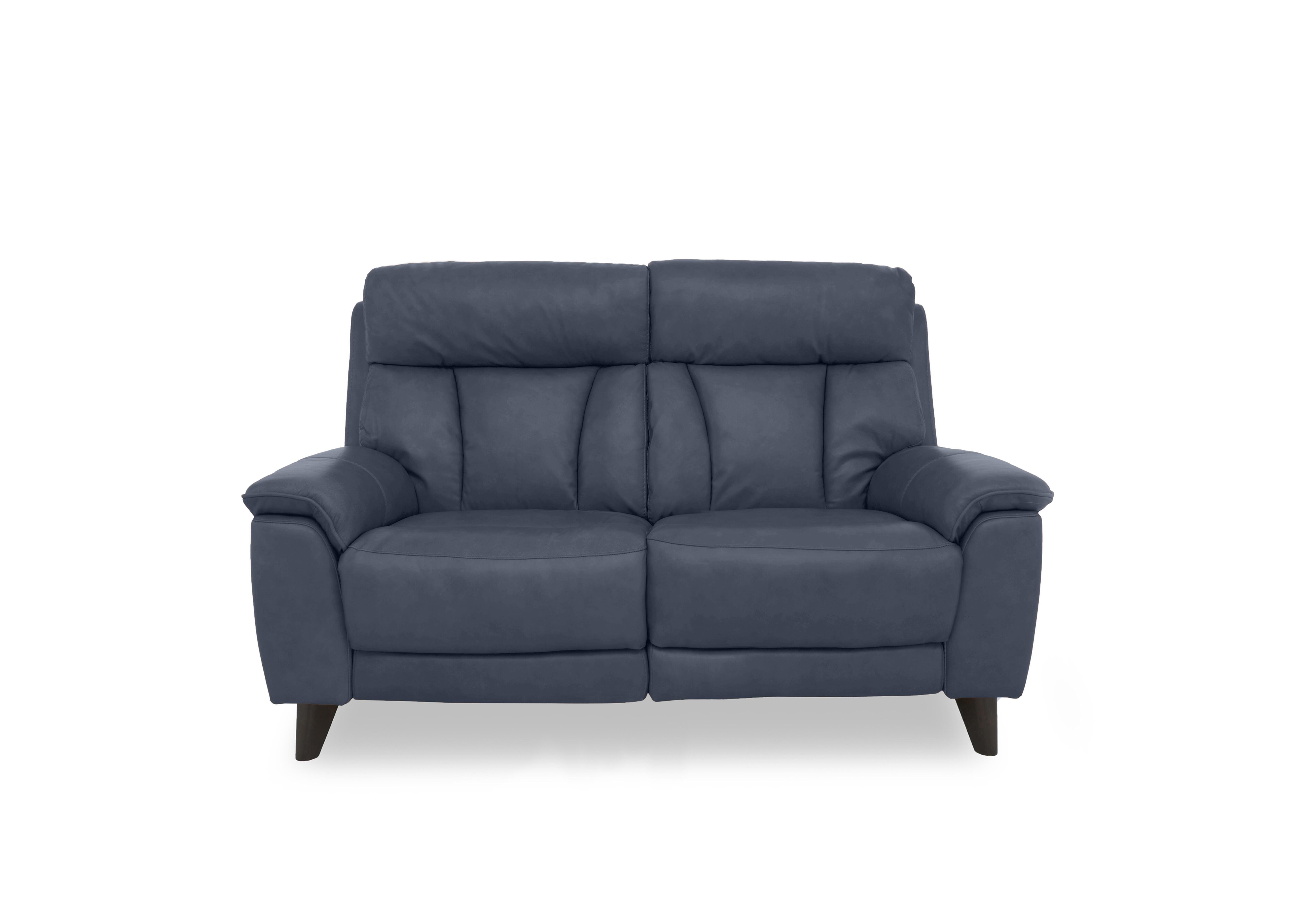 Dreamer Leather 2 Seater Power Recliner Sofa in Nc-313e Ocean Blue on Furniture Village