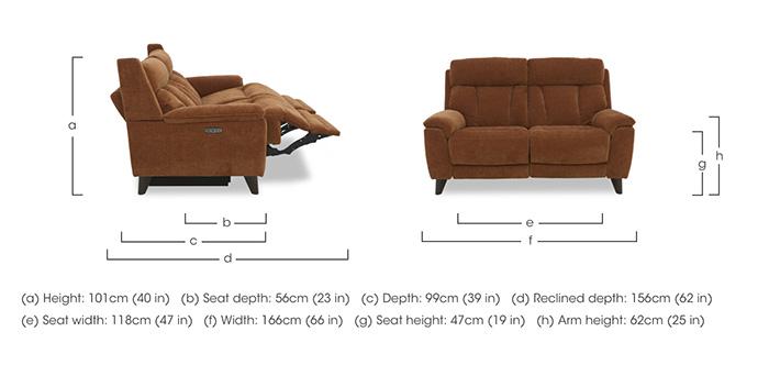 Dreamer Fabric 2 Seater Power Recliner Sofa with Power Headrests in  on Furniture Village