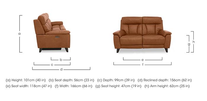 Dreamer Leather 2 Seater Power Recliner Sofa with Power Headrests in  on Furniture Village
