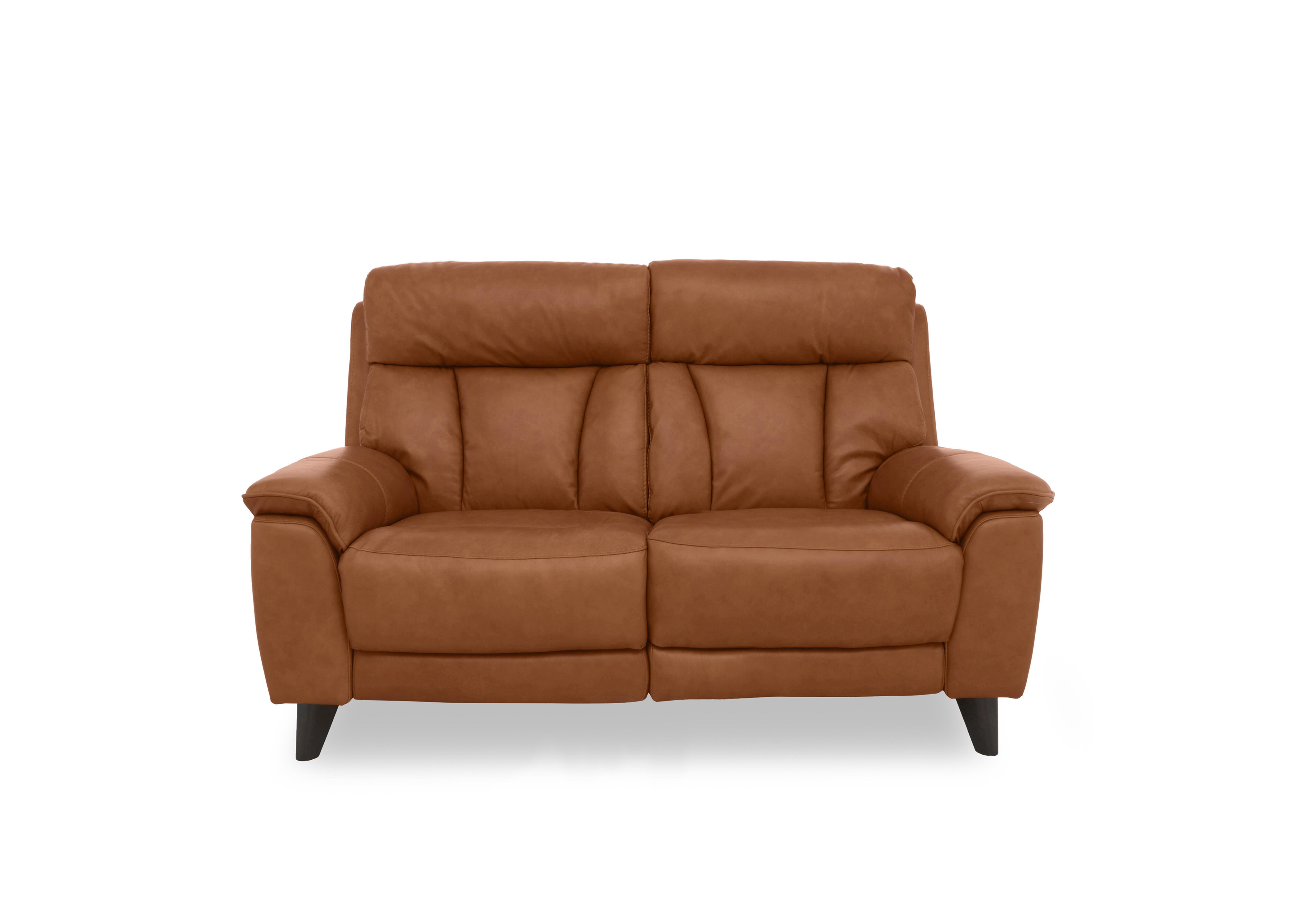 Dreamer Leather 2 Seater Power Recliner Sofa with Power Headrests in Ca-698e Saddle Brown on Furniture Village