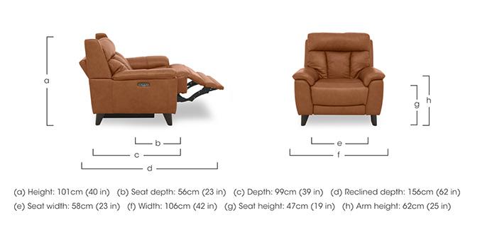 Dreamer Leather Power Recliner Chair in  on Furniture Village