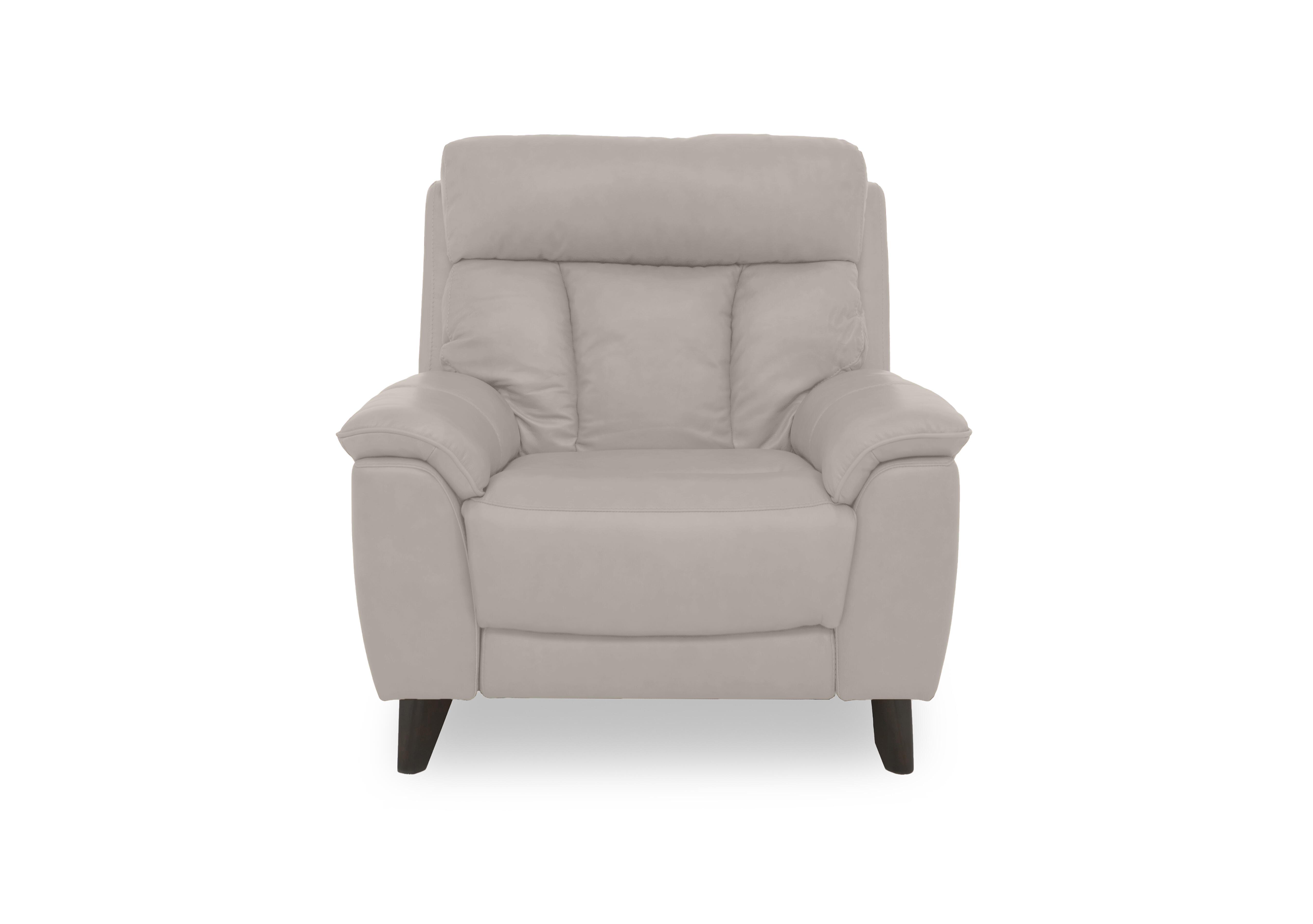 Dreamer Leather Power Recliner Chair in Bv-946b Silver Grey on Furniture Village