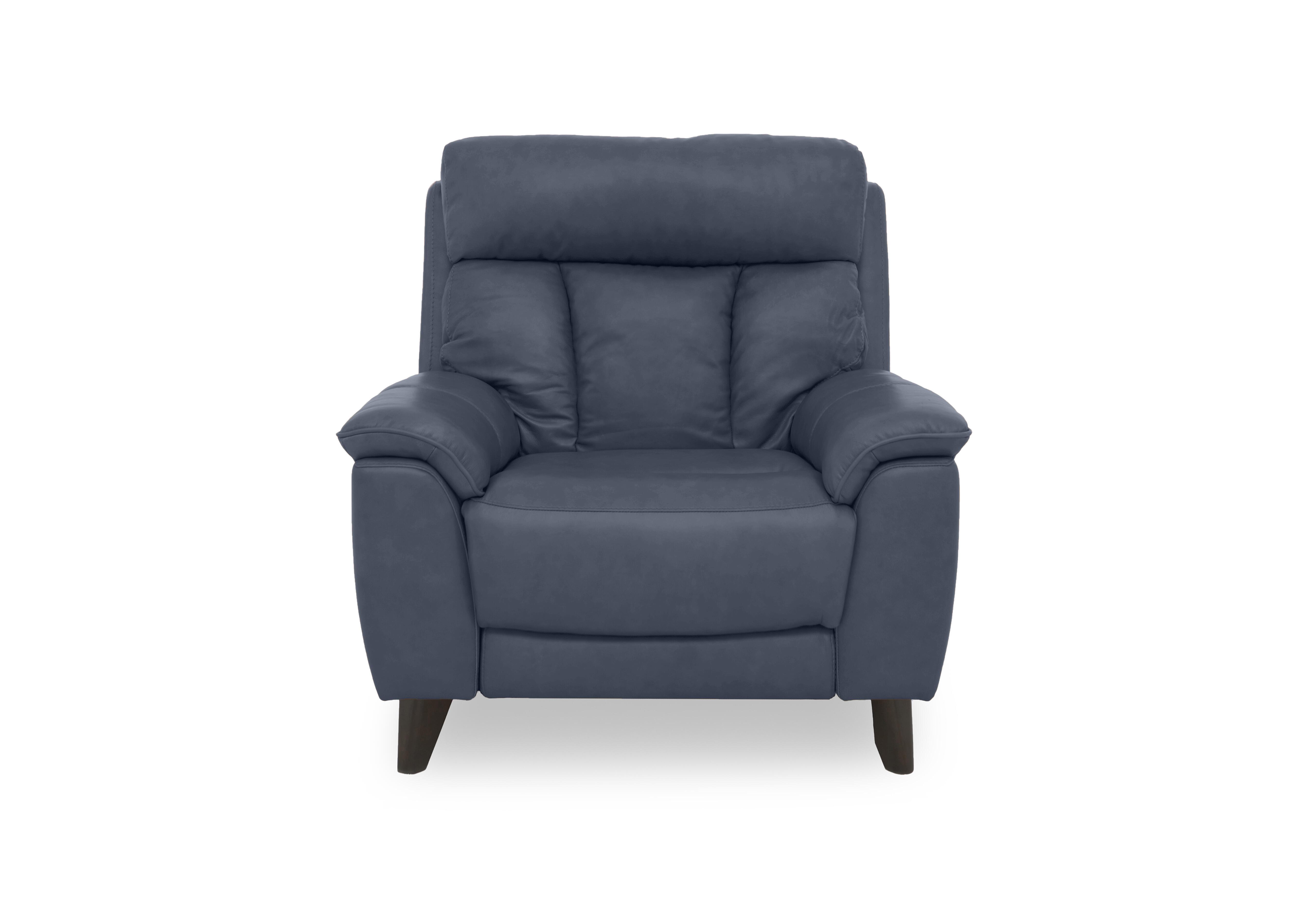 Dreamer Leather Power Recliner Chair in Nc-313e Ocean Blue on Furniture Village
