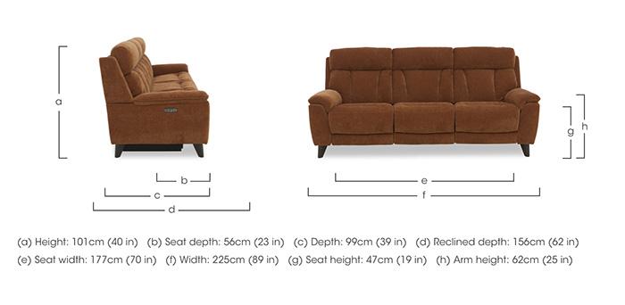 Dreamer Fabric 3 Seater Power Recliner Sofa with Power Headrests in  on Furniture Village