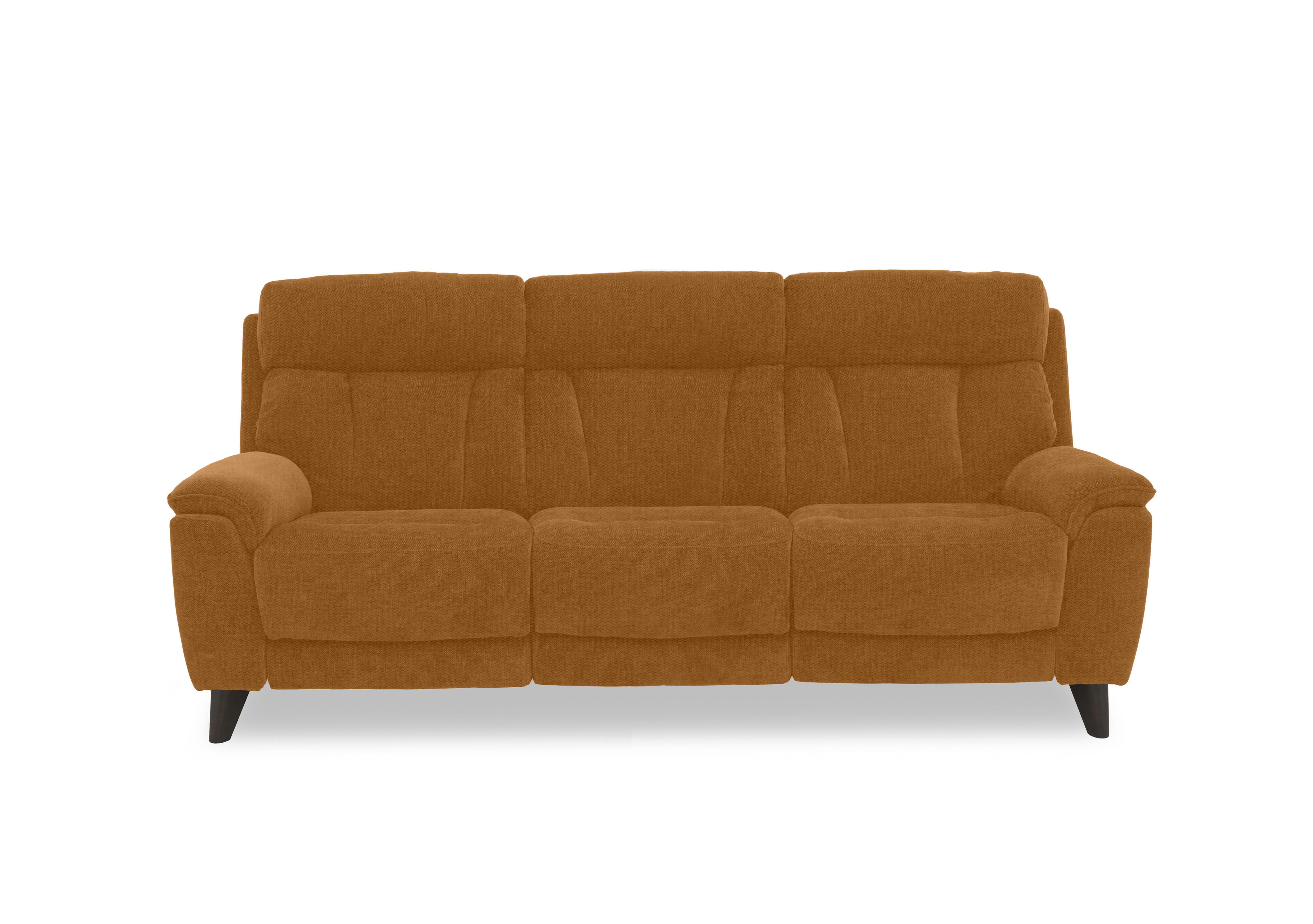 Dreamer Fabric 3 Seater Power Recliner Sofa with Power Headrests in Fab-Ndo-R16 Bumblebee Yellow on Furniture Village