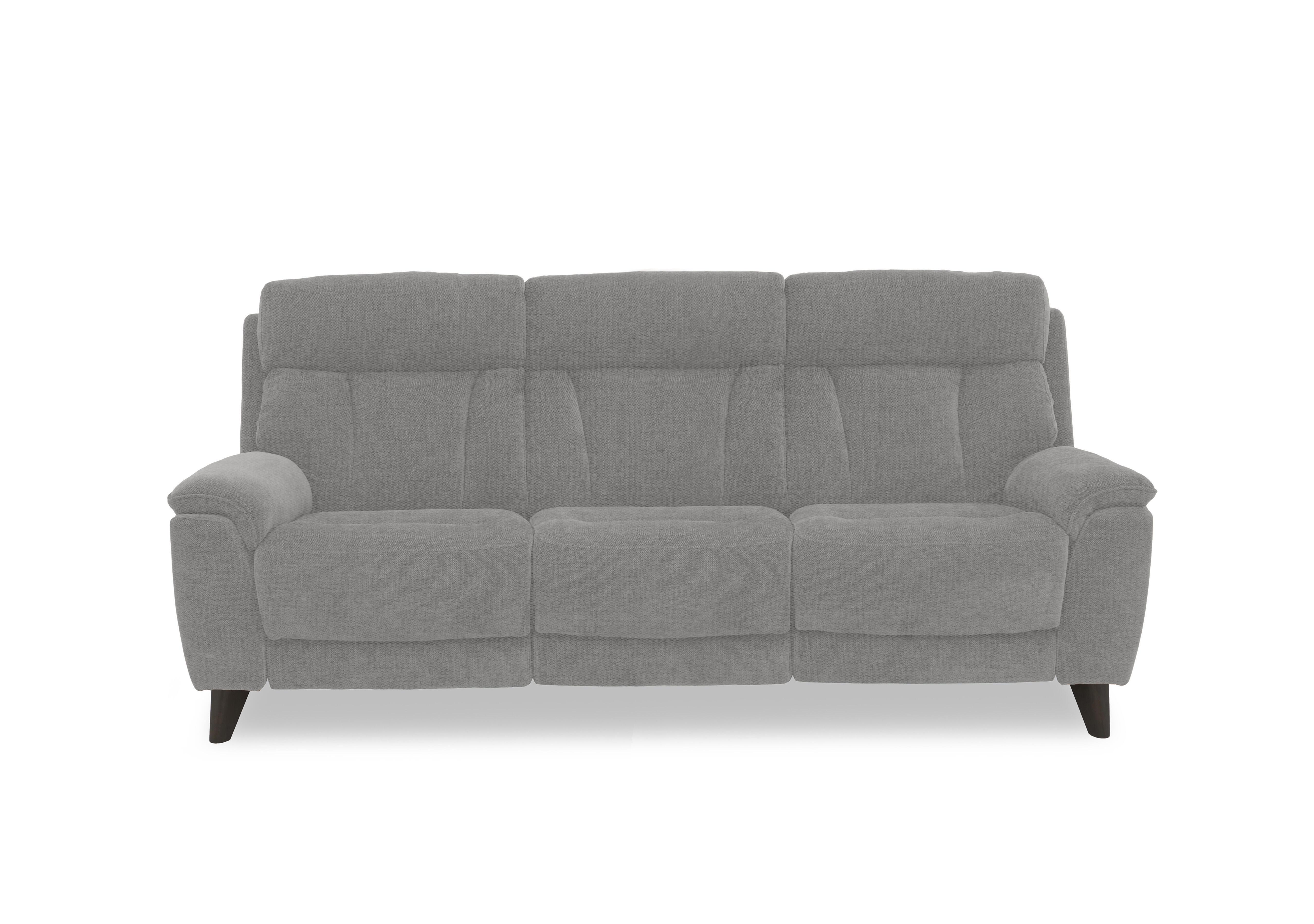 Dreamer Fabric 3 Seater Power Recliner Sofa with Power Headrests in Fab-Ndo-R19 Silver Grey on Furniture Village
