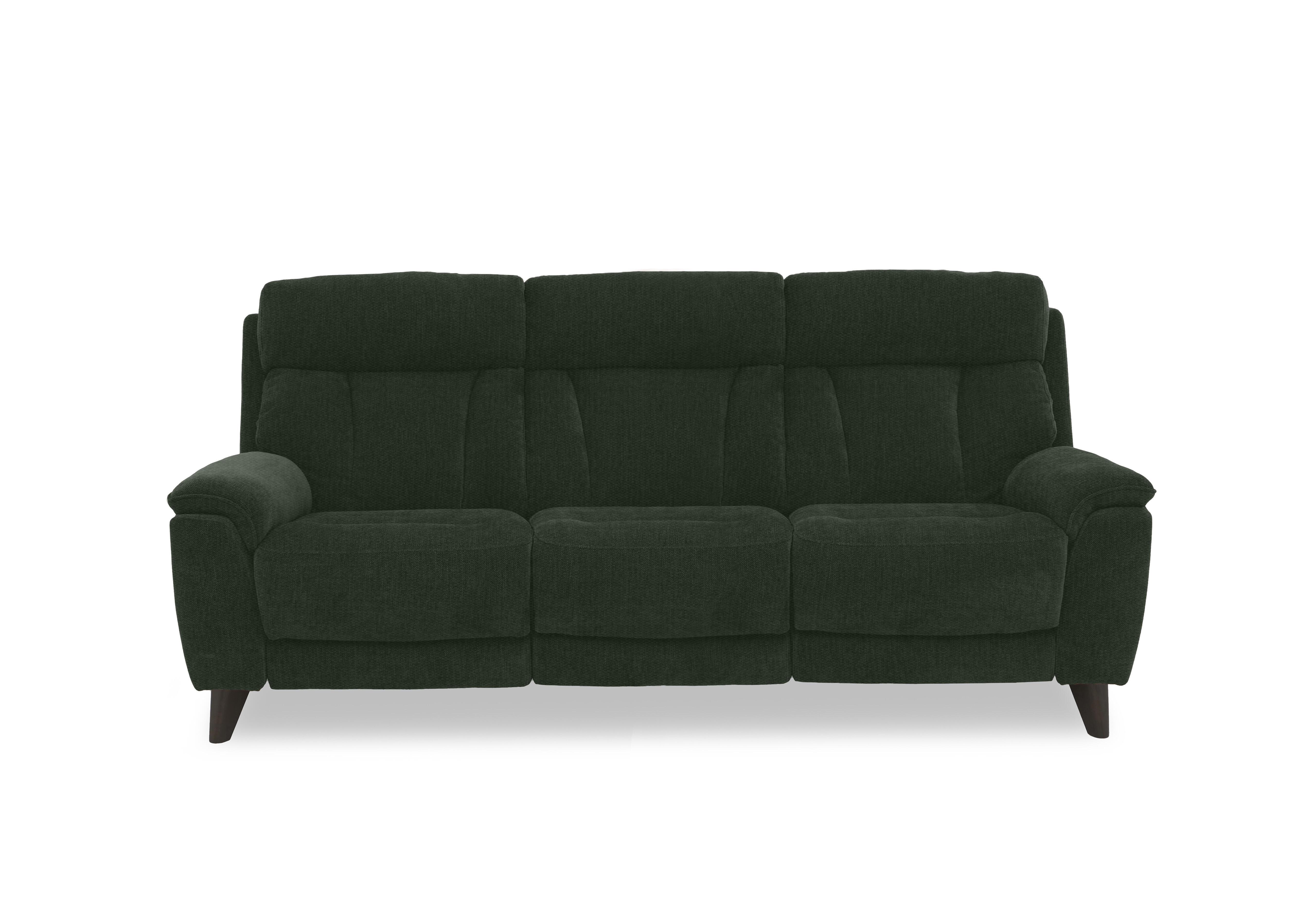 Dreamer Fabric 3 Seater Power Recliner Sofa with Power Headrests in Fab-Ndo-R21 Green on Furniture Village