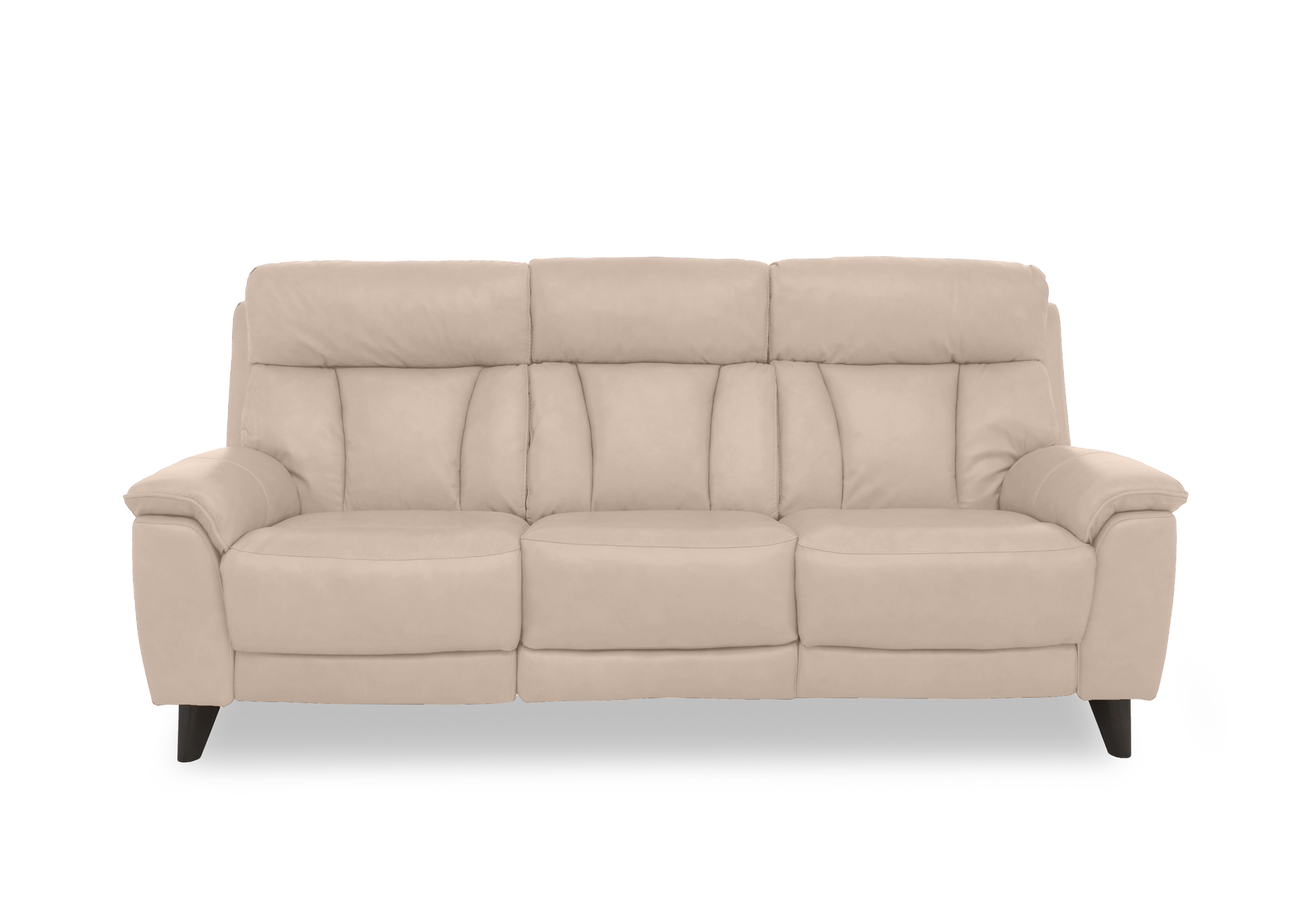 Dreamer Leather 3 Seater Power Recliner Sofa with Power Headrests in Bv-039c Pebble on Furniture Village