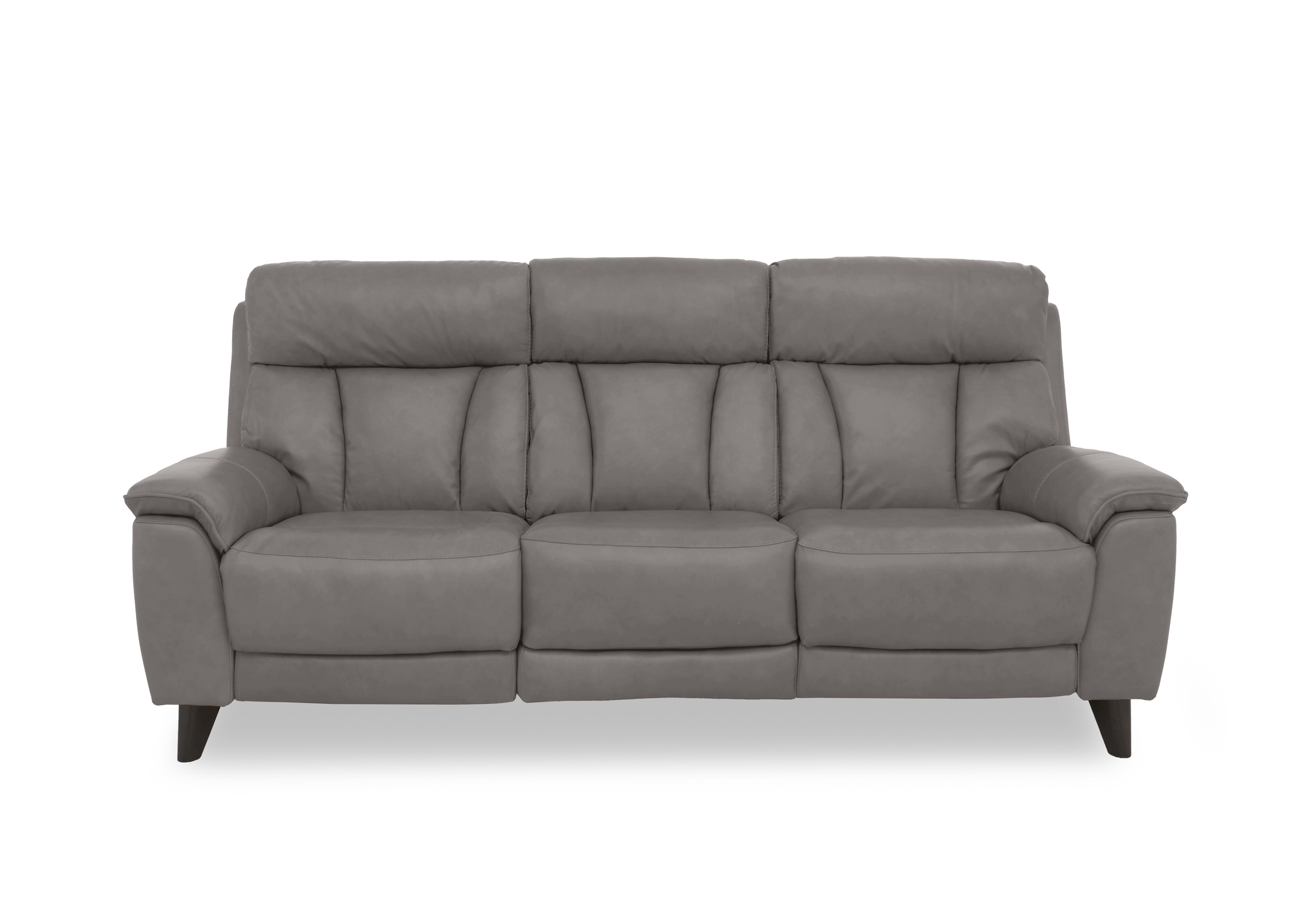 Dreamer Leather 3 Seater Power Recliner Sofa with Power Headrests in Bv-042e Elephant on Furniture Village
