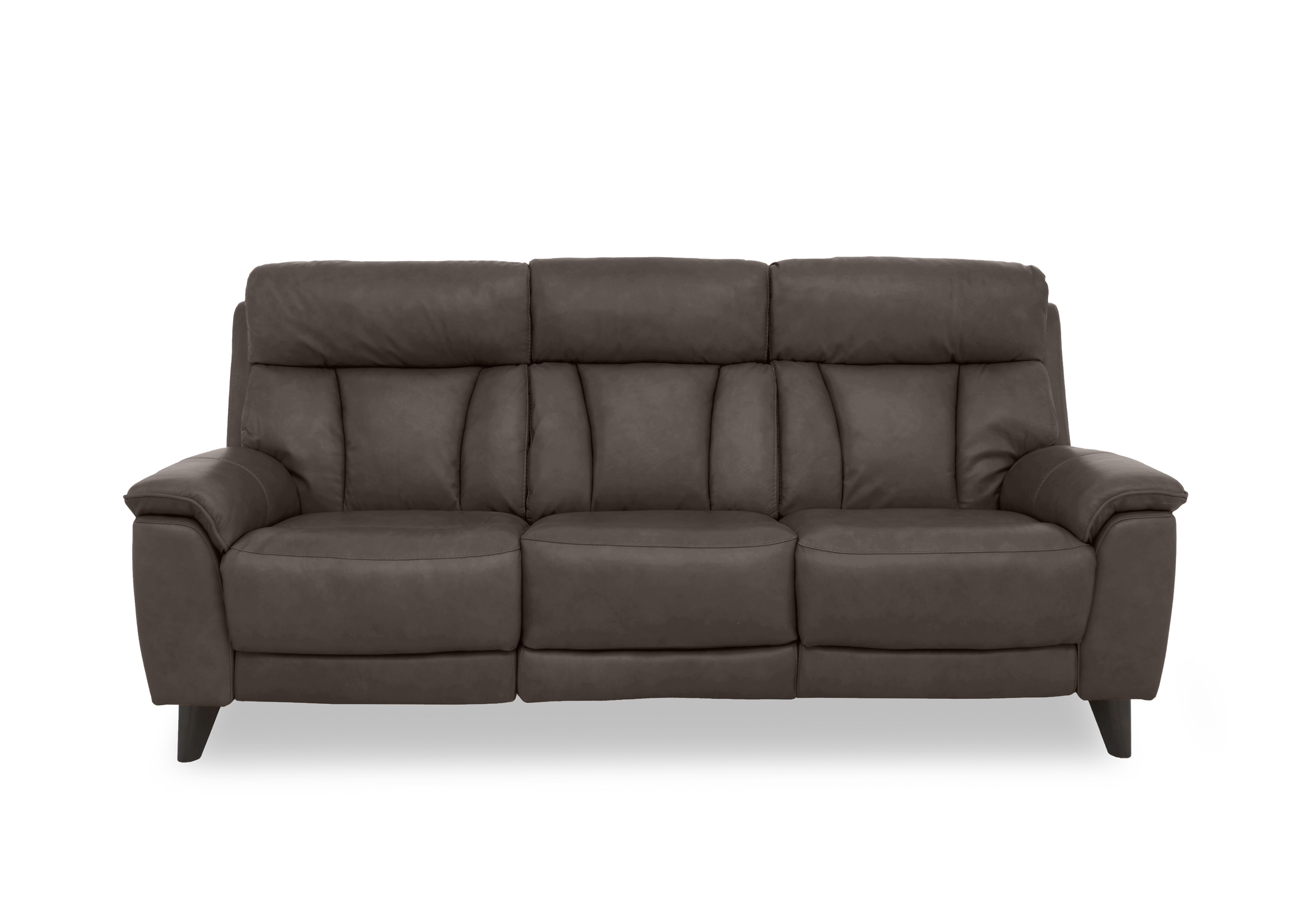 Dreamer Leather 3 Seater Power Recliner Sofa with Power Headrests in Bv-1748 Dark Chocolate on Furniture Village