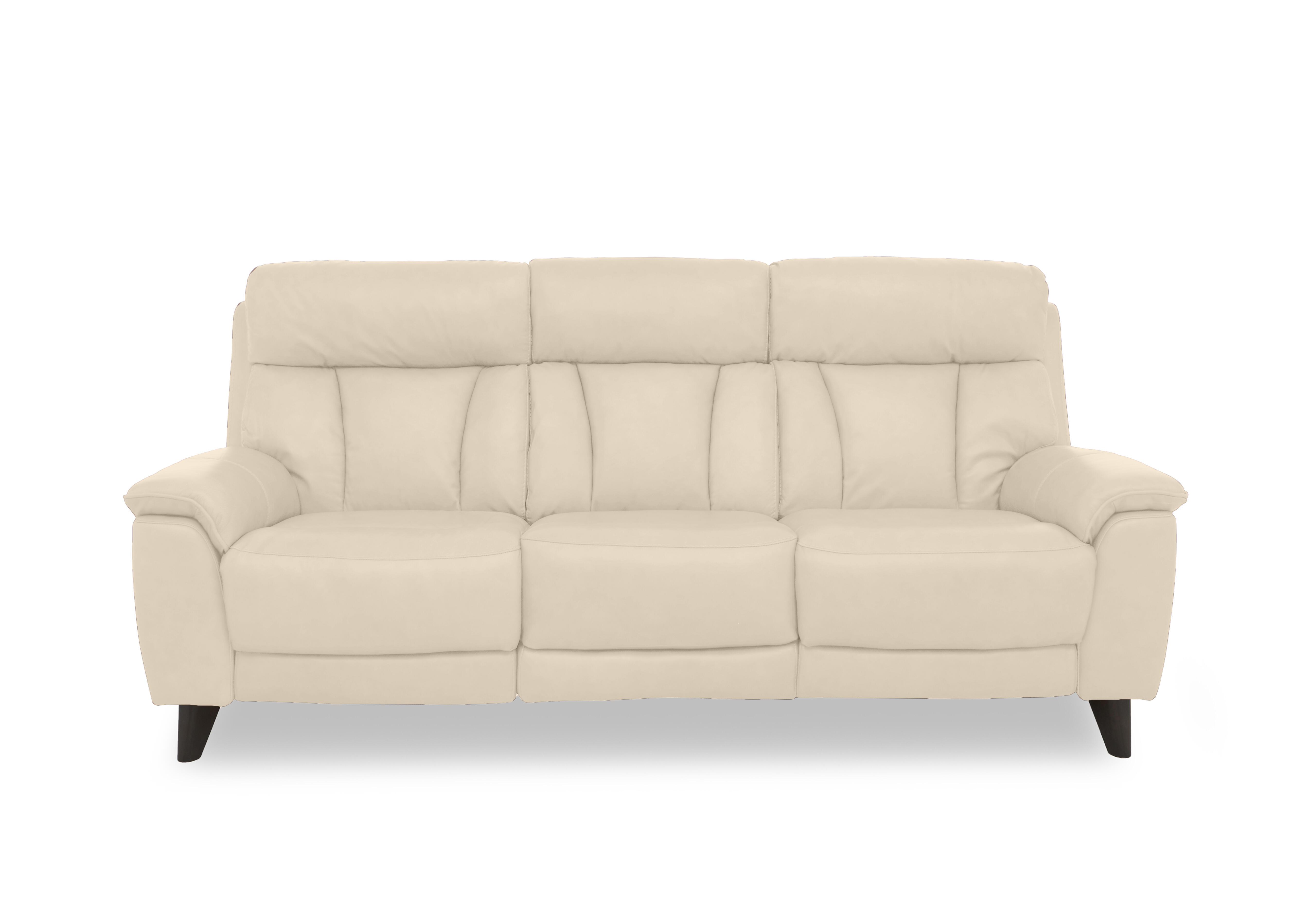 Dreamer Leather 3 Seater Power Recliner Sofa with Power Headrests in Bv-862c Bisque on Furniture Village