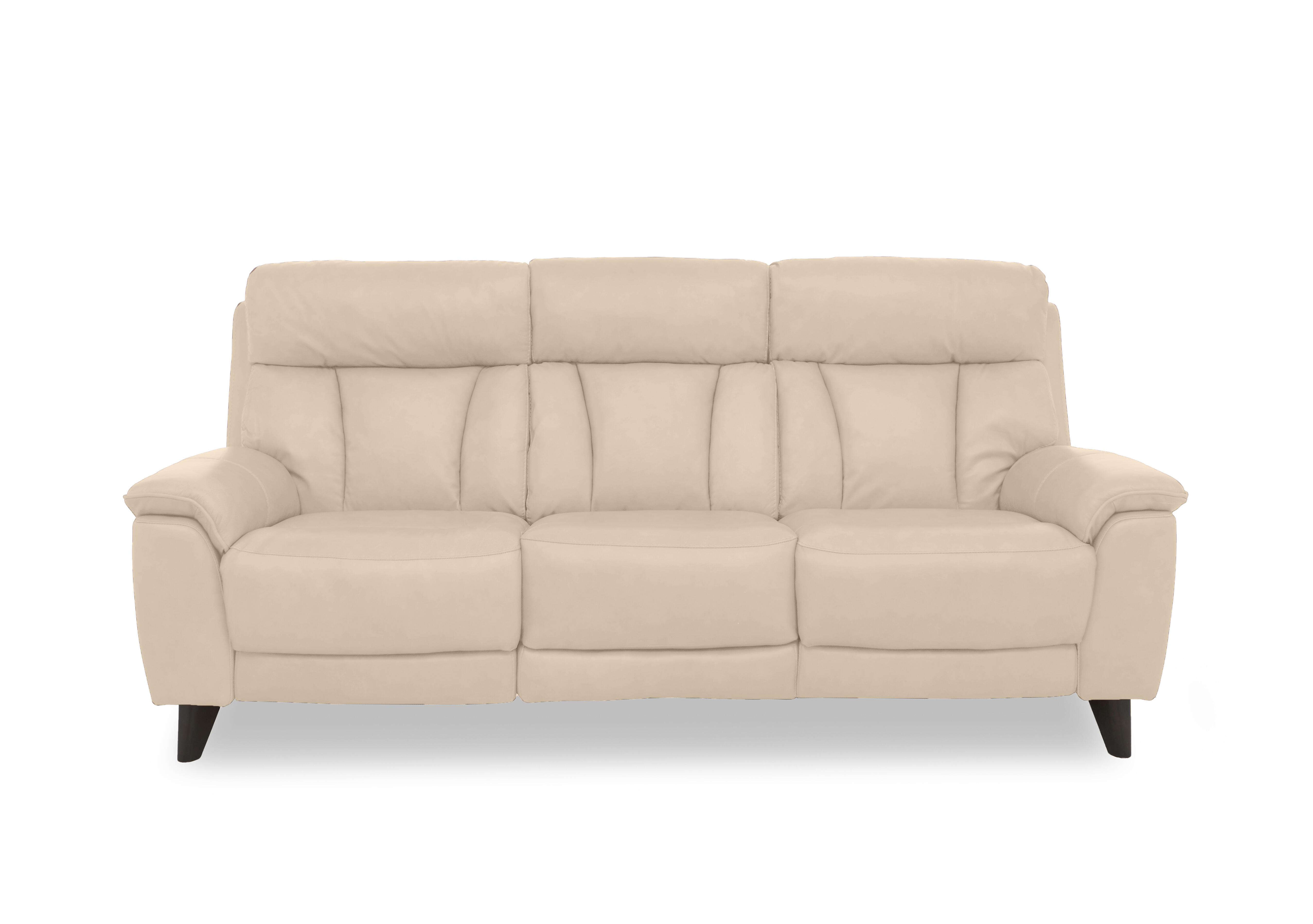 Dreamer Leather 3 Seater Power Recliner Sofa with Power Headrests in Nc-862c Bisque on Furniture Village
