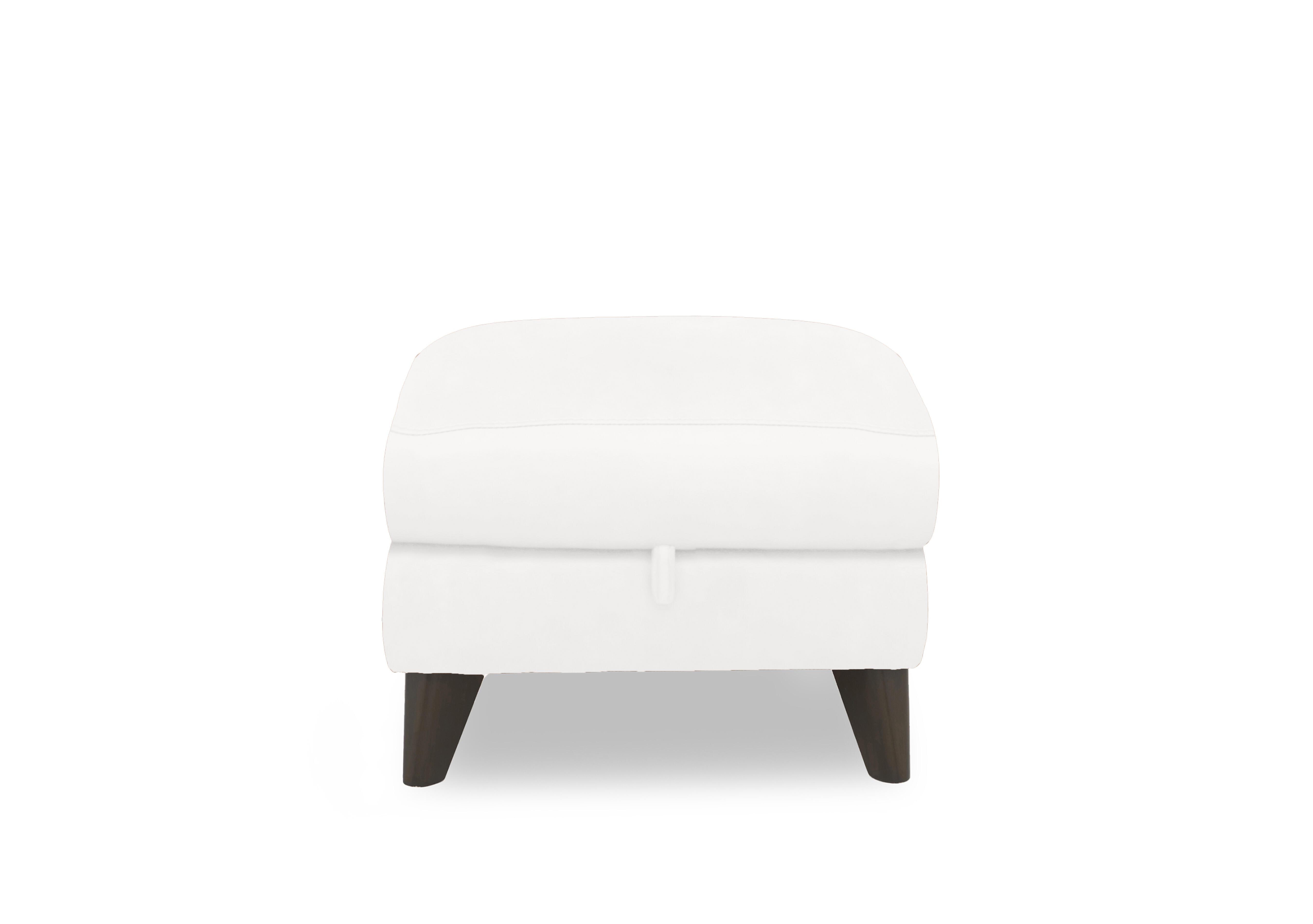 Dreamer Leather Storage Footstool in Bv-744d Star White on Furniture Village
