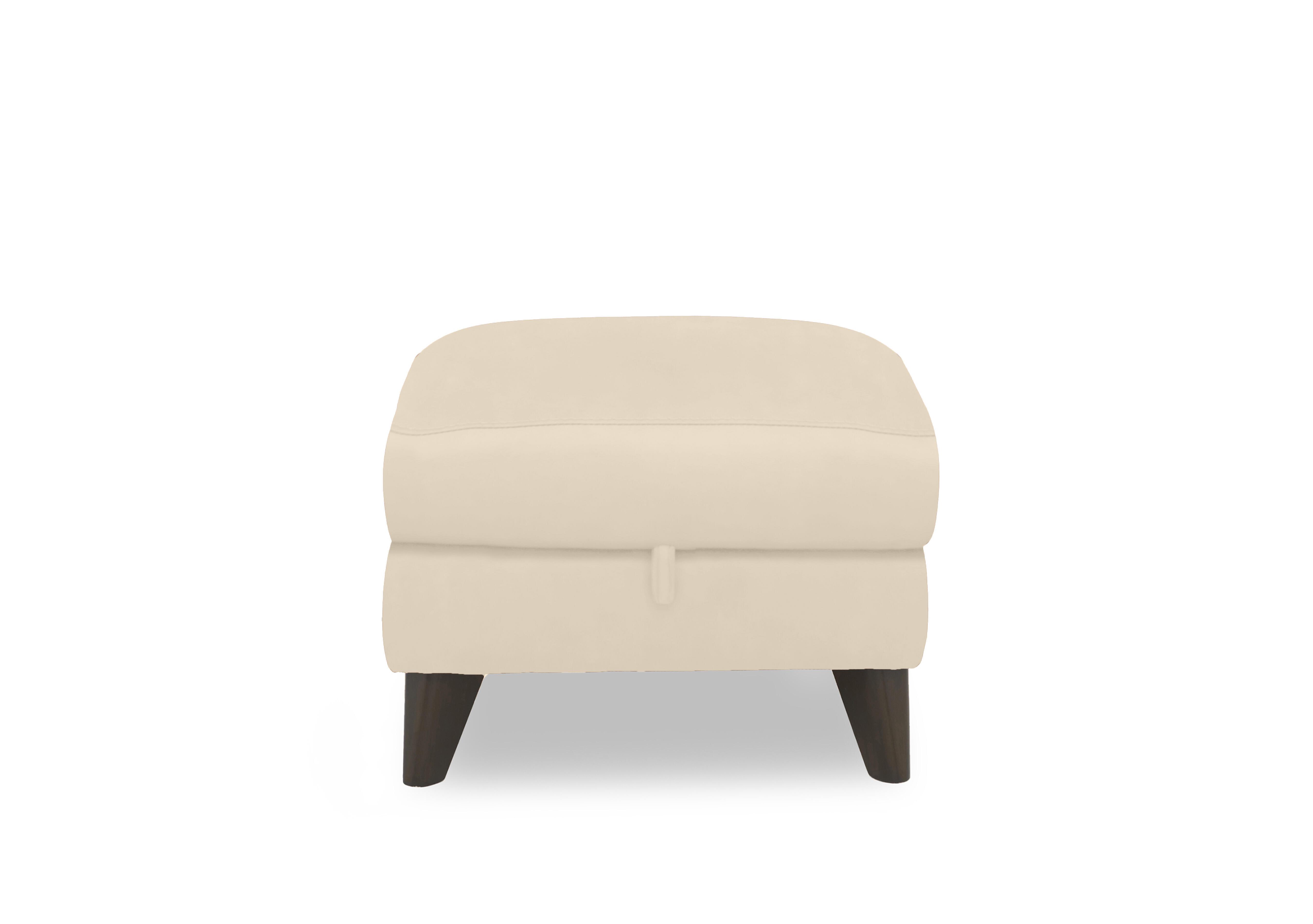 Dreamer Leather Storage Footstool in Bv-862c Bisque on Furniture Village