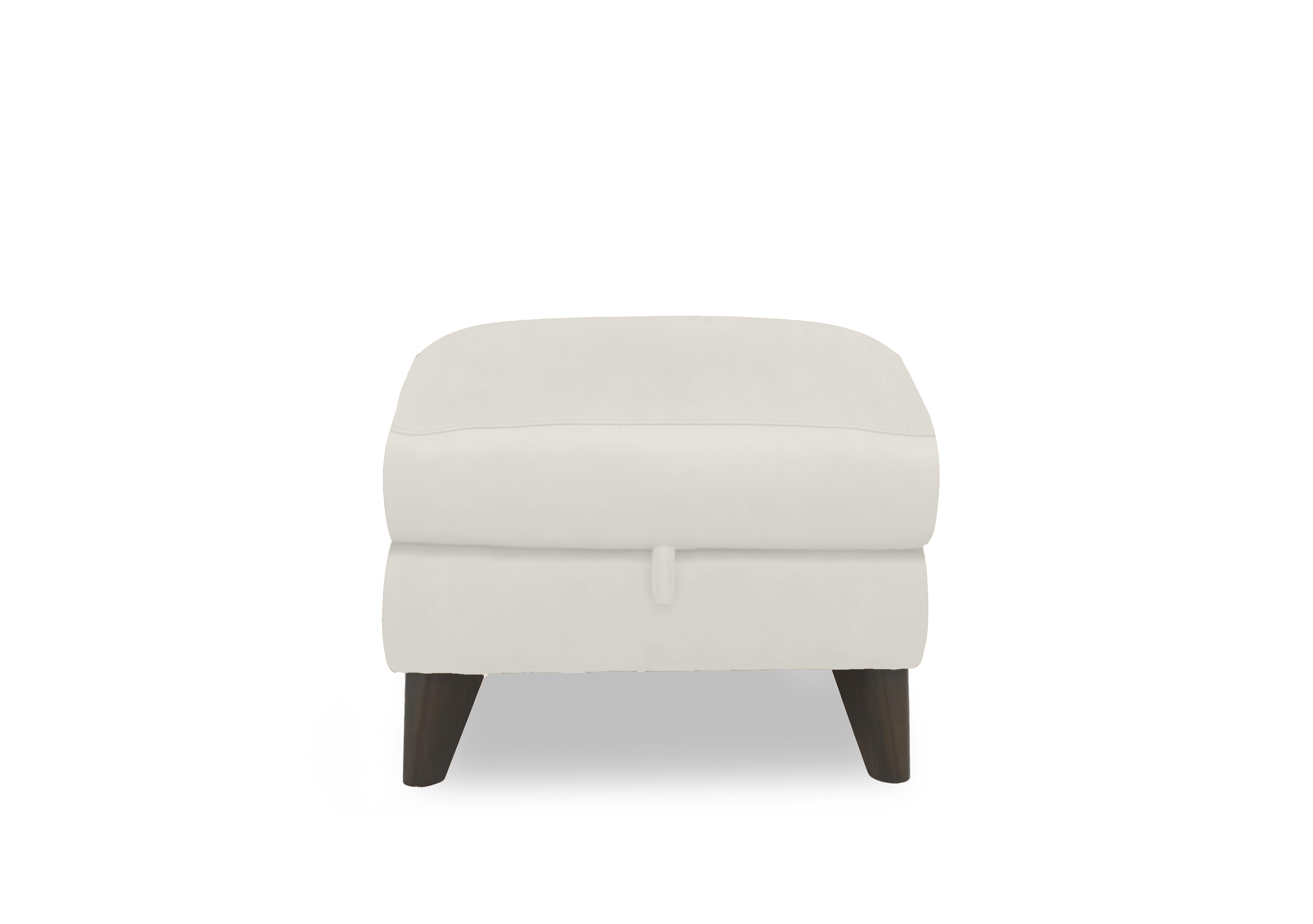 Dreamer Leather Storage Footstool in Nc-156e Frost on Furniture Village