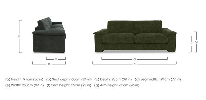 Designed by You 250cm 4 Seater Boxy Maxi Arm Sofa in  on Furniture Village