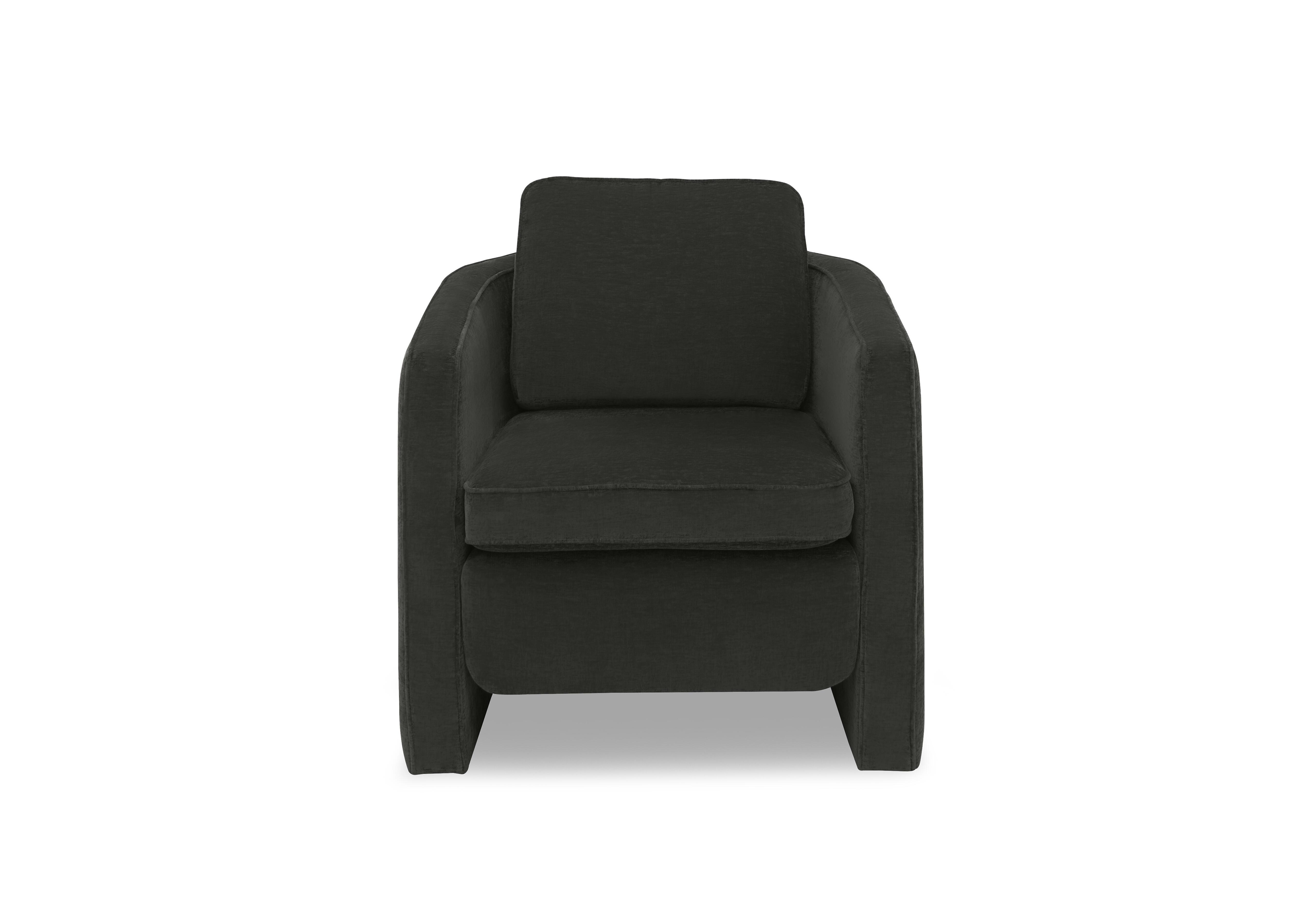 Designed by You Boxy Arm Accent Chair in Ansel Aqua on Furniture Village