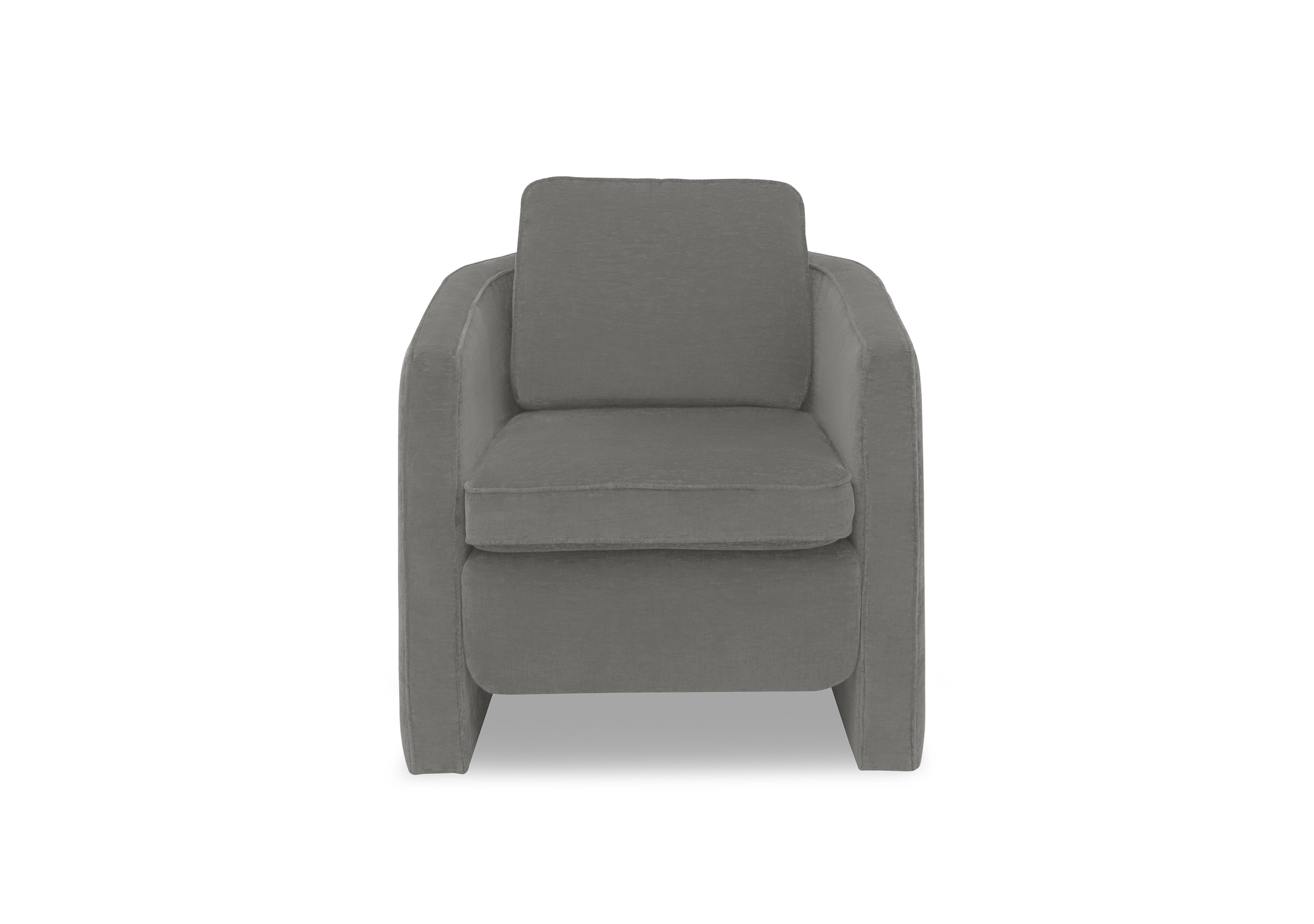 Designed by You Boxy Arm Accent Chair in Ansel Koala on Furniture Village