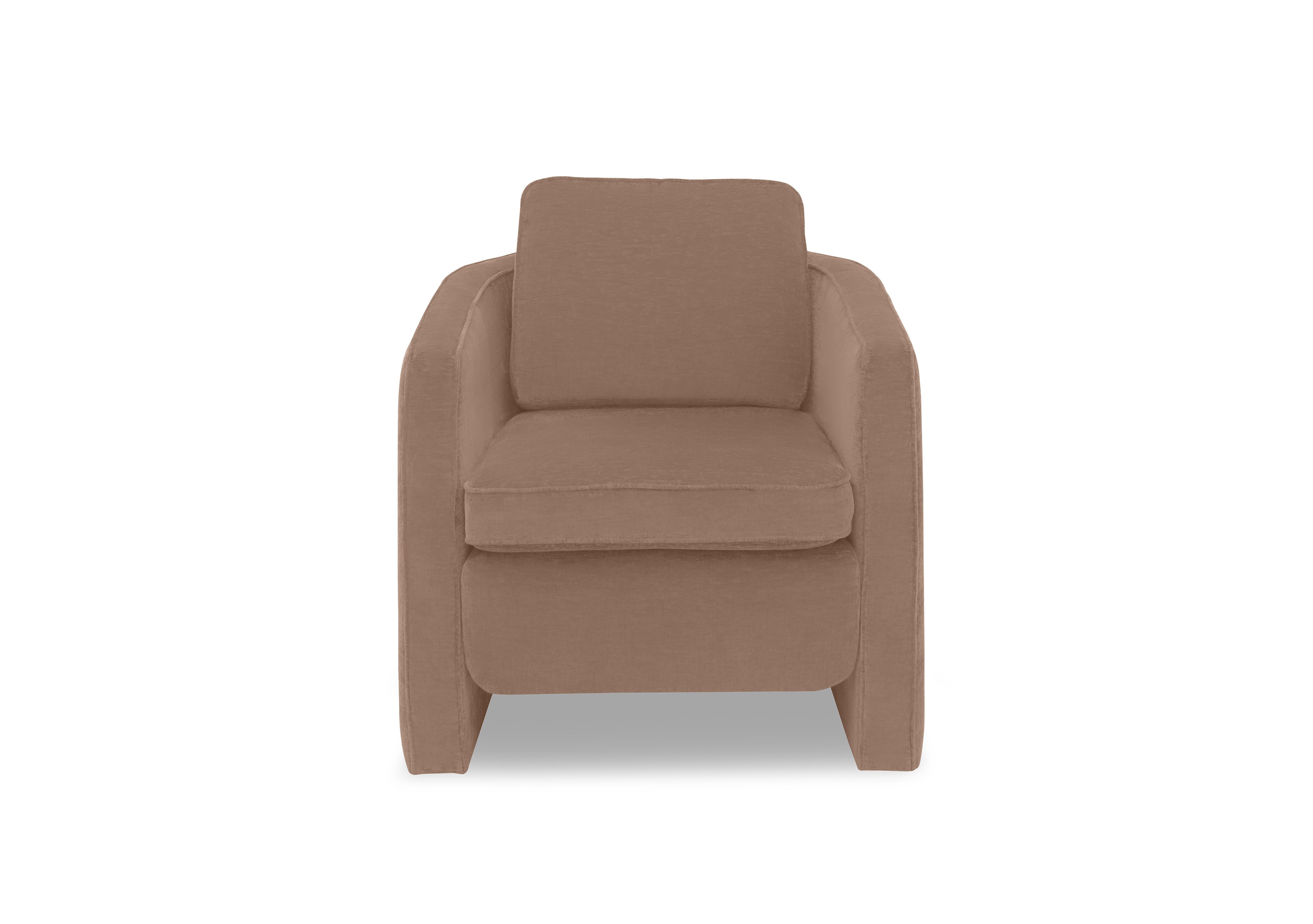 Designed by You Boxy Arm Accent Chair in Ansel Rusty Rose on Furniture Village