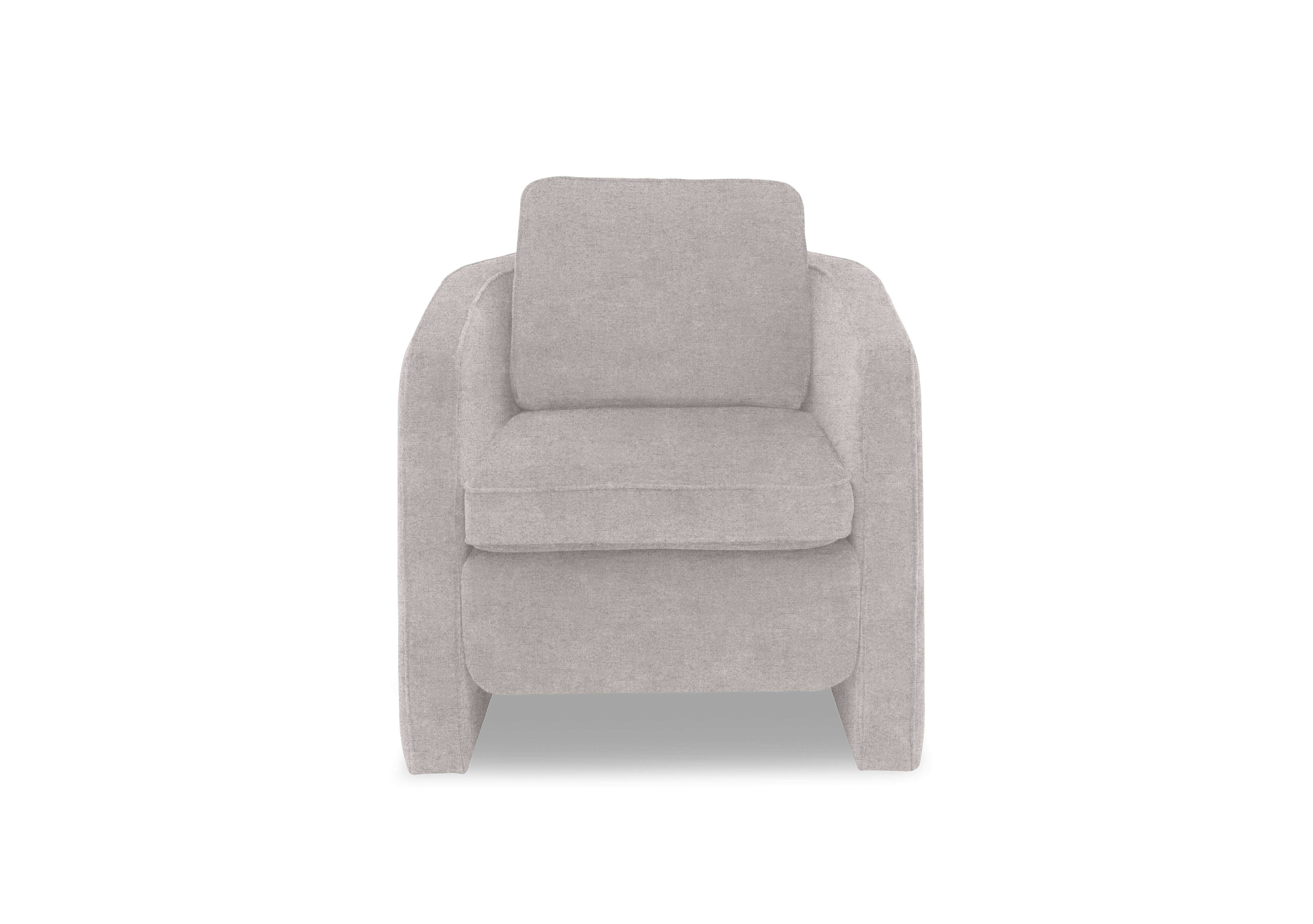 Designed by You Boxy Arm Accent Chair in Cairns Silver on Furniture Village