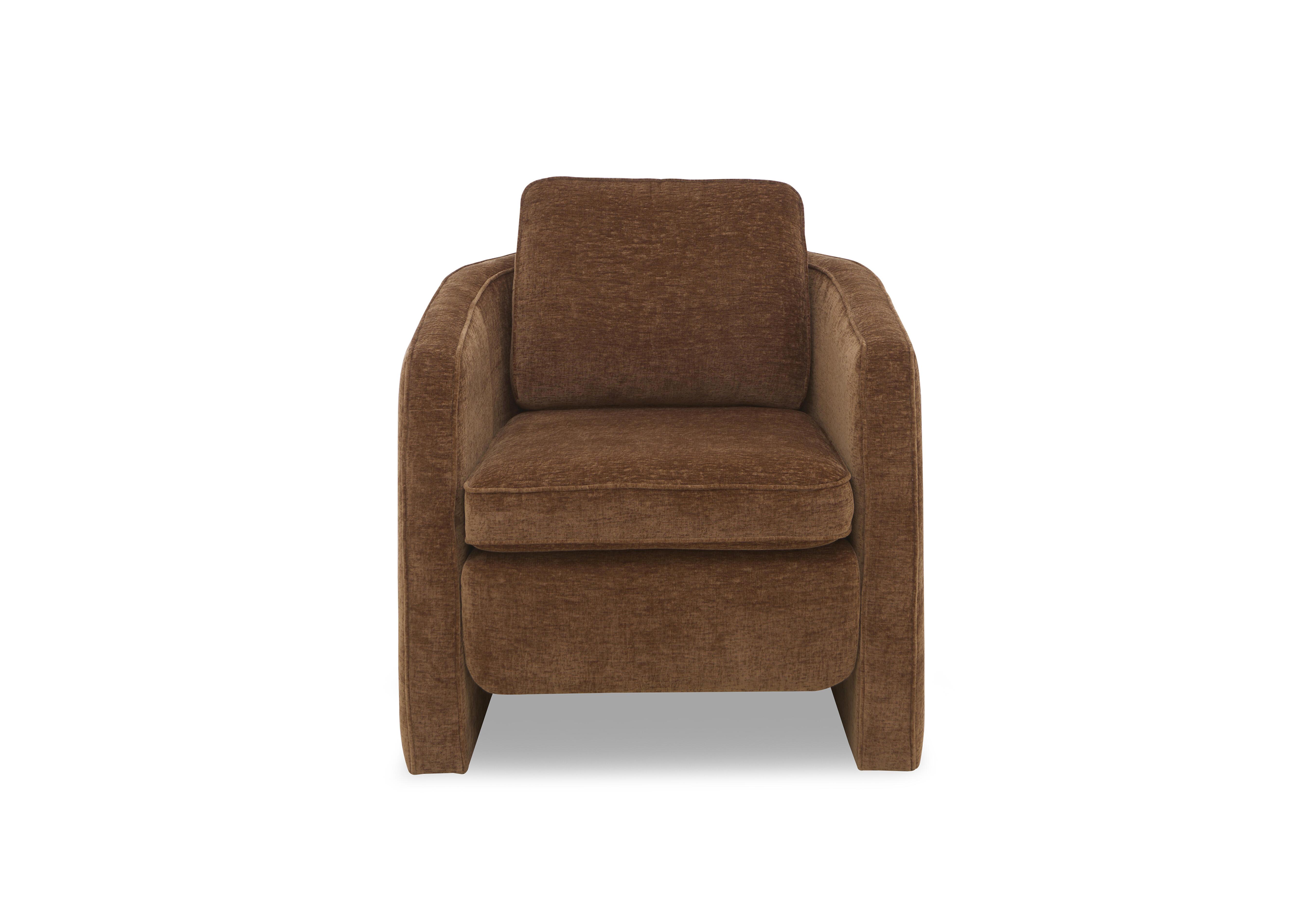 Designed by You Boxy Arm Accent Chair in Courchevel Brick Kiln on Furniture Village