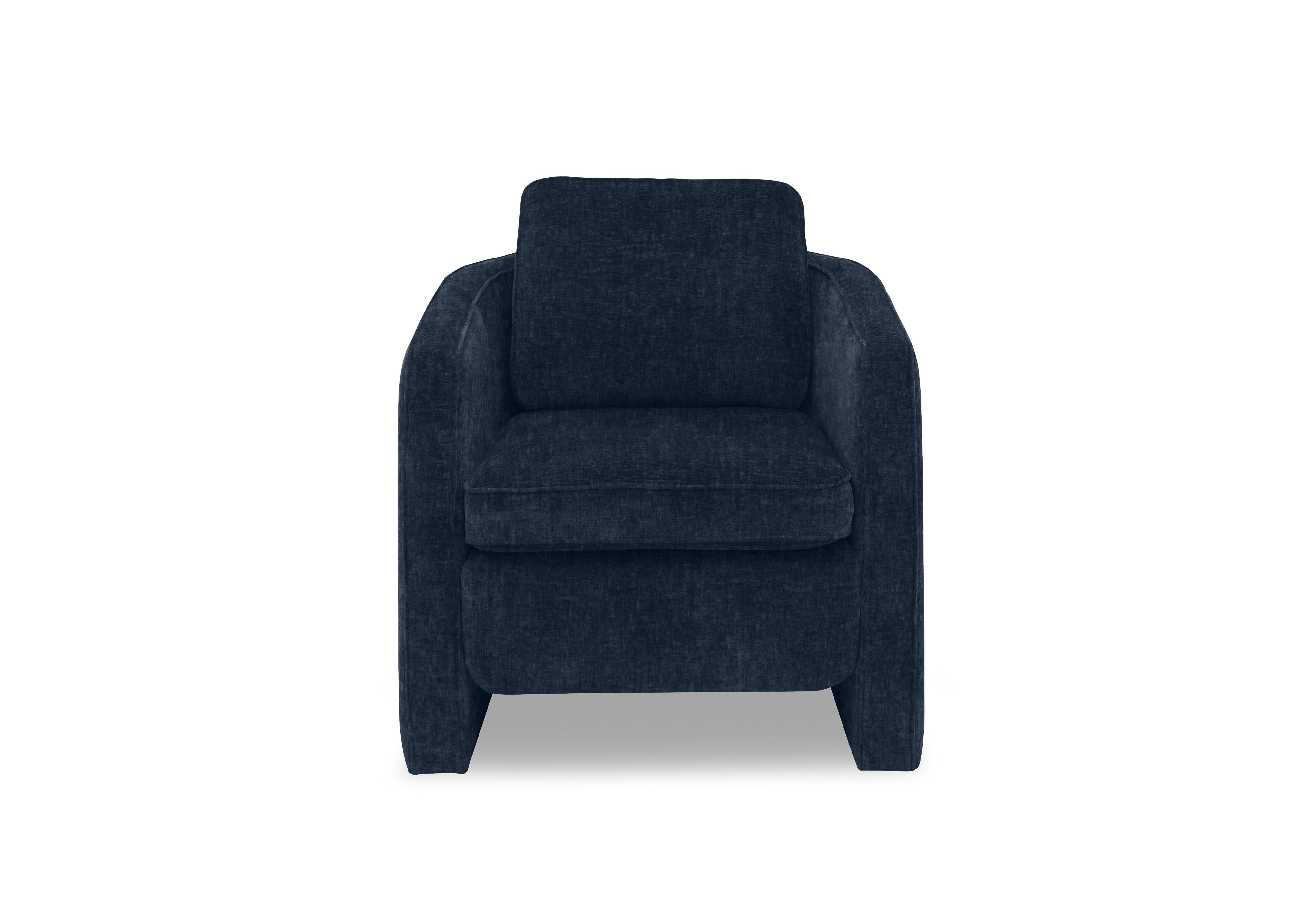 Designed by You Boxy Arm Accent Chair in Courchevel Indigo on Furniture Village