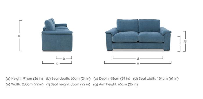 Designed by You 200cm 3 Seater Boxy Midi Arm Sofa in  on Furniture Village
