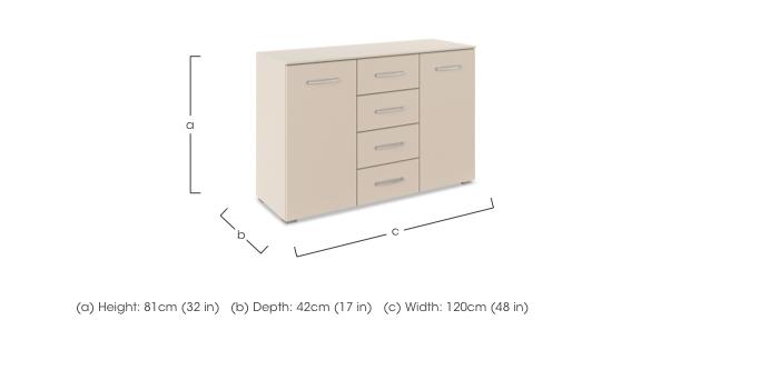 Impulse 2 Door 4 Drawer Chest in  on Furniture Village