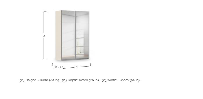 Impulse 136cm 2 Door Mirror Slider Wardrobe in  on Furniture Village