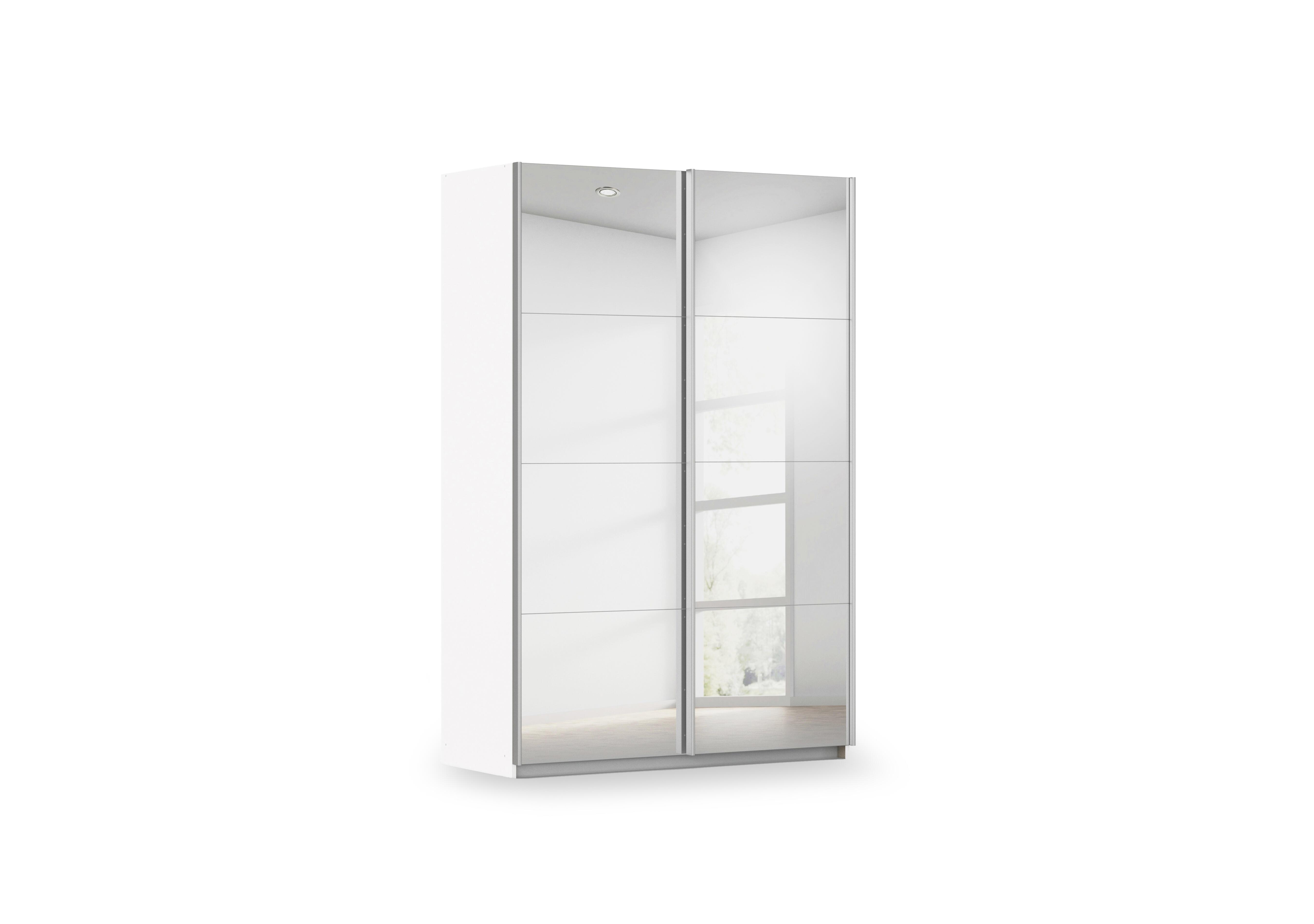 Impulse 136cm 2 Door Mirror Slider Wardrobe in Ad129 Alpine White on Furniture Village