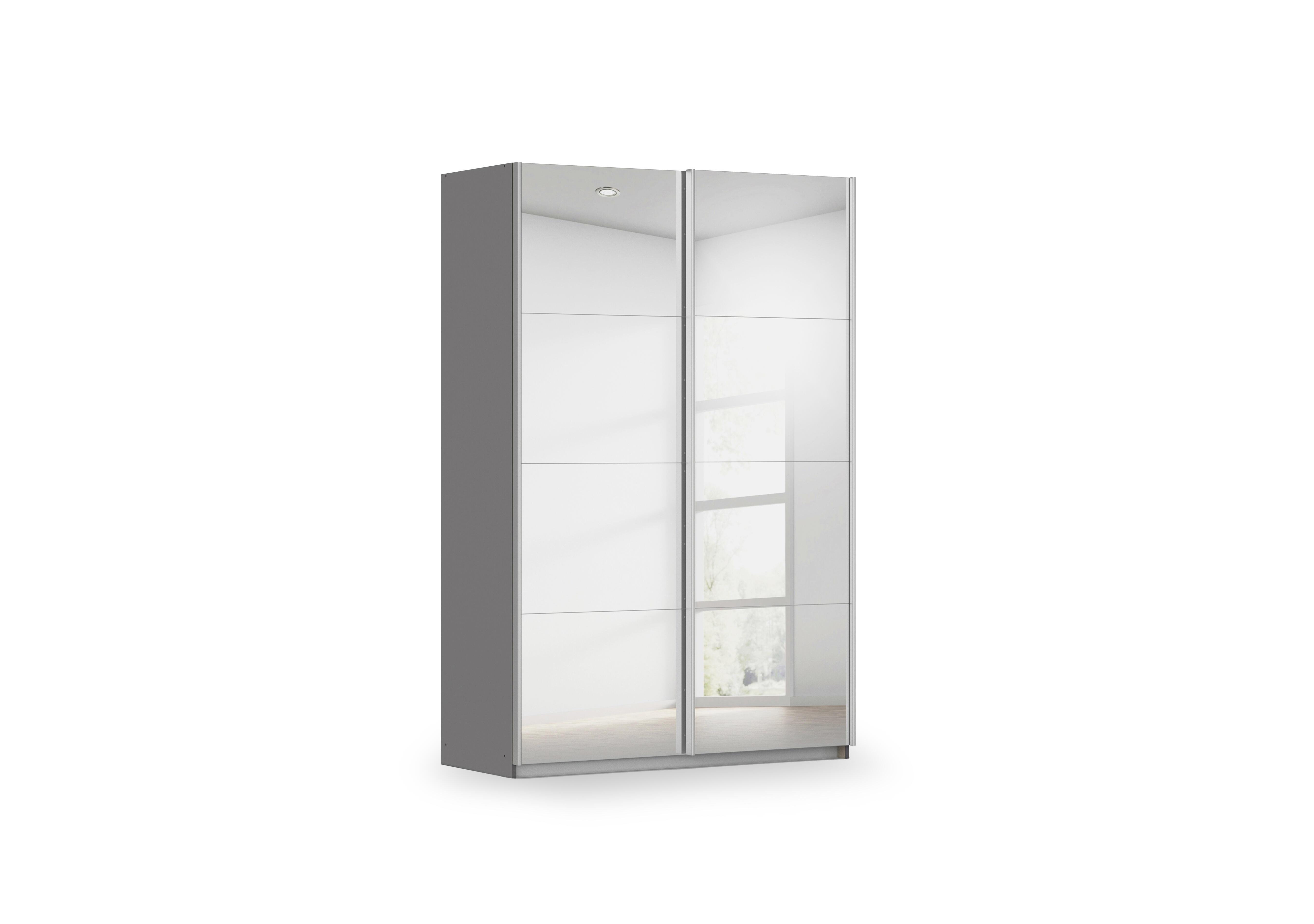 Impulse 136cm 2 Door Mirror Slider Wardrobe in Ad156 Metallic Grey on Furniture Village