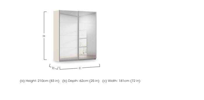 Impulse 181cm 2 Door Mirror Slider Wardrobe in  on Furniture Village