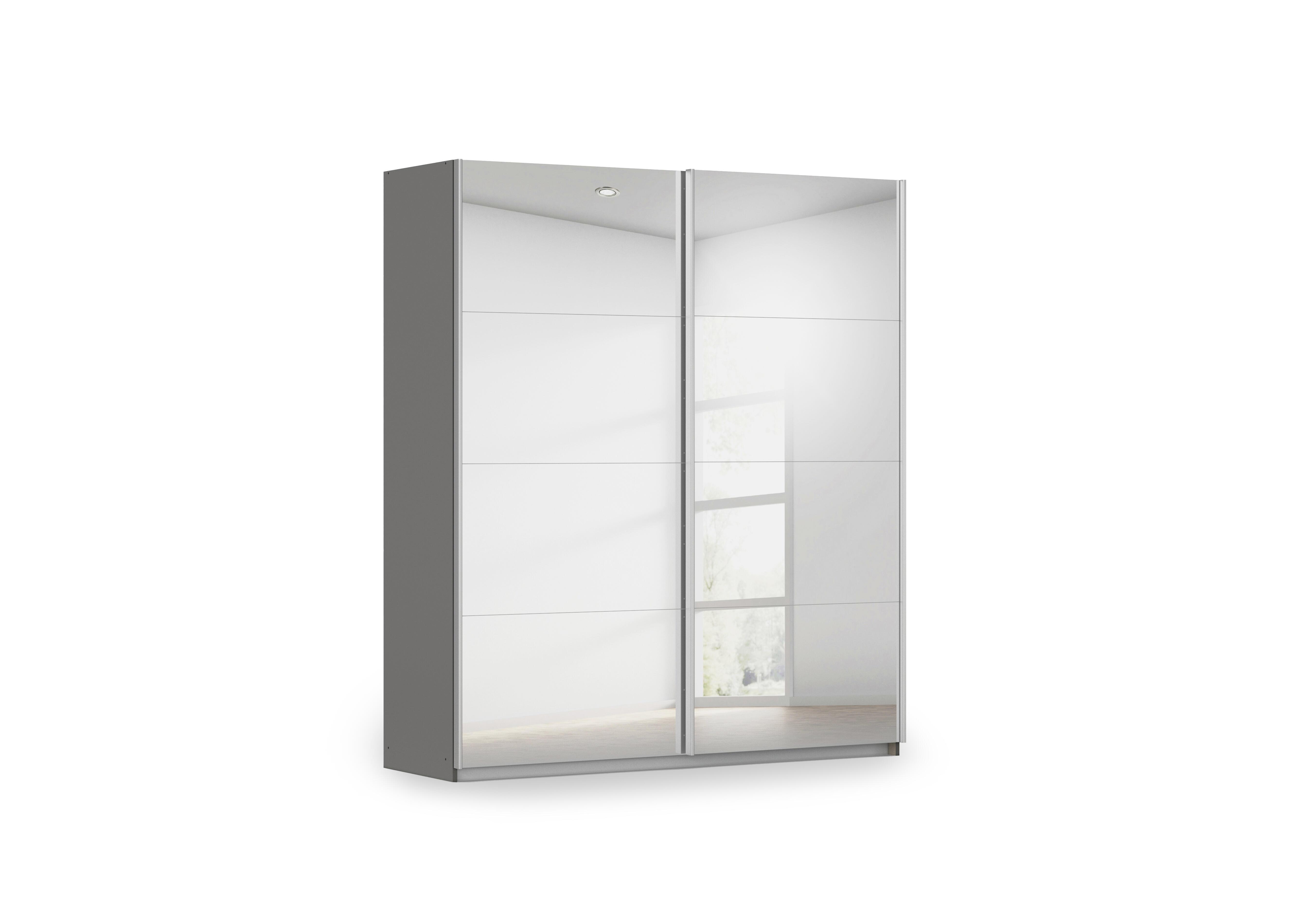 Impulse 181cm 2 Door Mirror Slider Wardrobe in Ad156 Metallic Grey on Furniture Village
