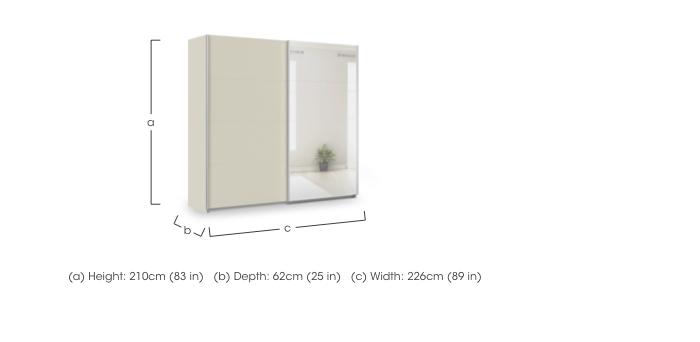 Impulse 226cm 2 Door Décor Slider Wardrobe with Mirror Door in  on Furniture Village